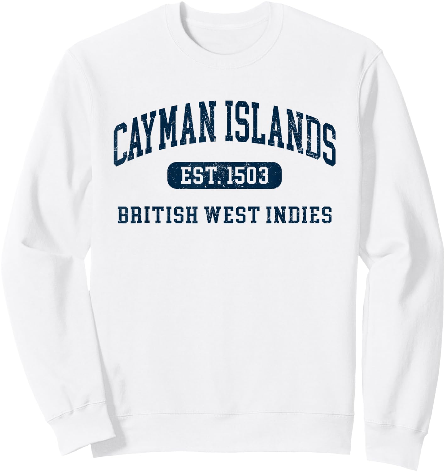 Retro Grand Cayman Islands 1503 Vintage Vacation Souvenir Sweatshirt - Sweatshirt | White