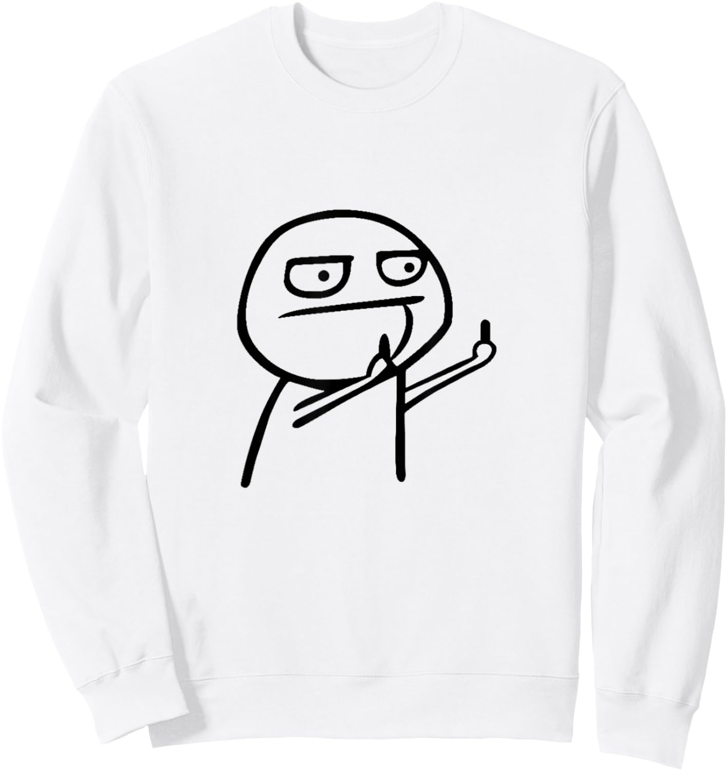 Funny stick man, funny picture, men and women Sweatshirt - Sweatshirt | White