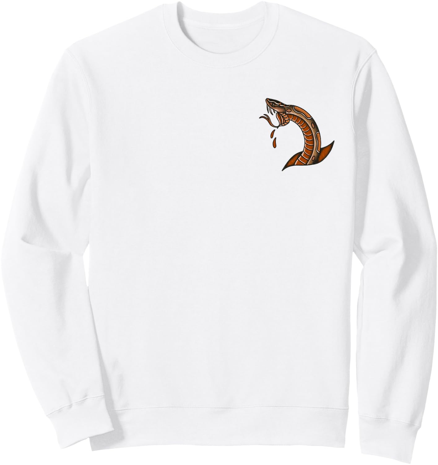 American Traditional Eagle Snake Old School Tattoo Flash Sweatshirt - Sweatshirt | White