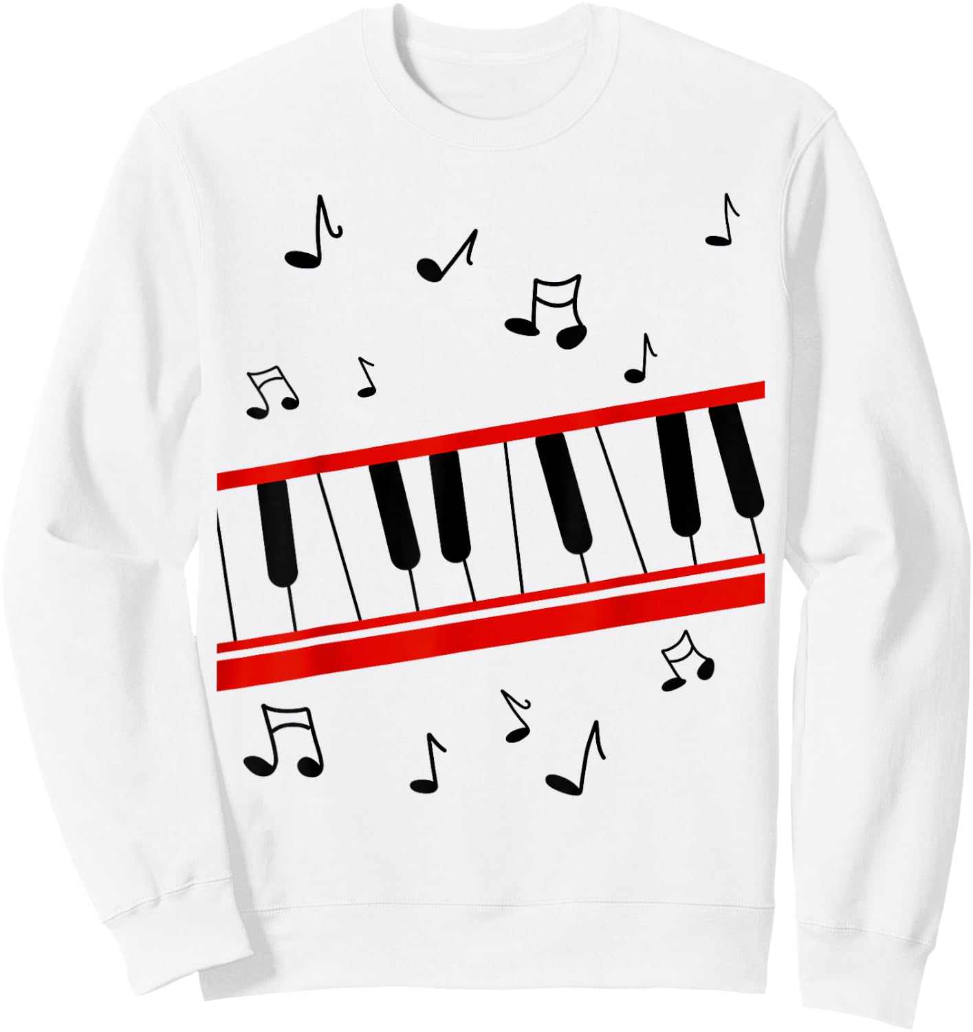 Retro 1980s Beat It Piano cartoon version Sweatshirt - Sweatshirt | White