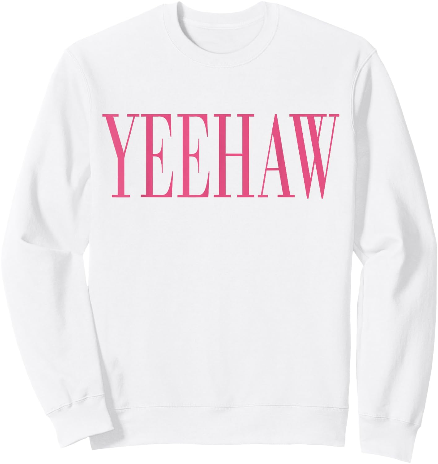 Vintage Pink Yeehaw Preppy Cowgirl Country Sweatshirt - Sweatshirt | White
