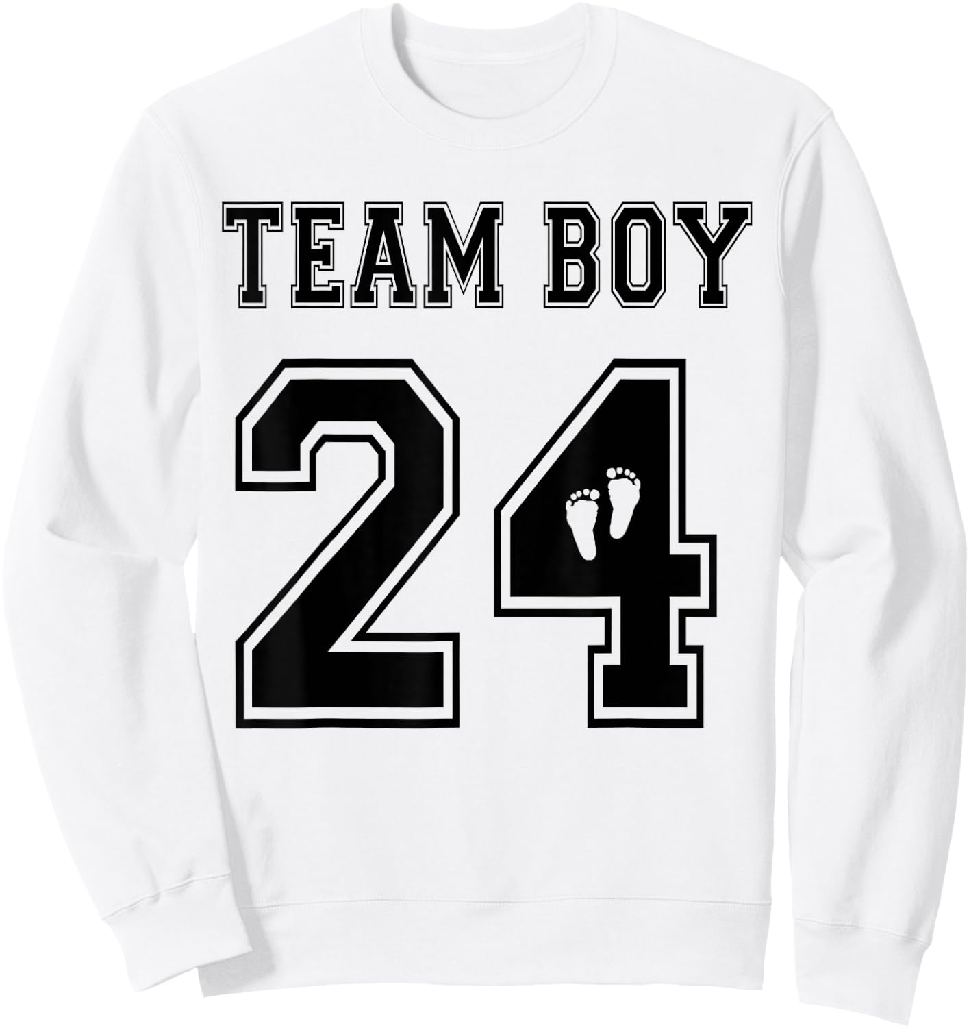 Team Boy 2024 Gender Reveal Boy Baby Shower Adoption Sweatshirt - Sweatshirt | White