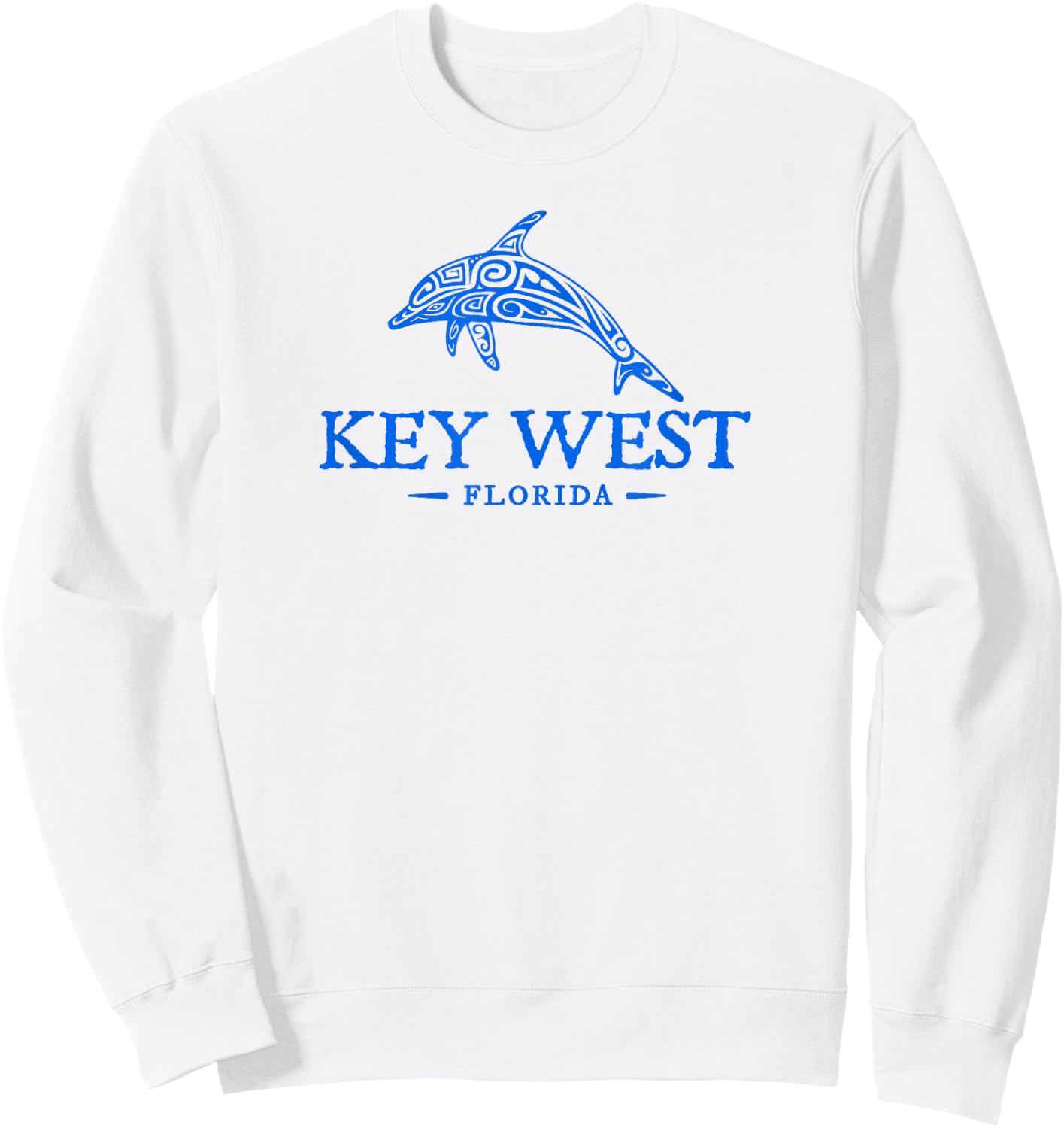 Key West Florida Dolphin Boys Girls Souvenir Sweatshirt - Sweatshirt | White