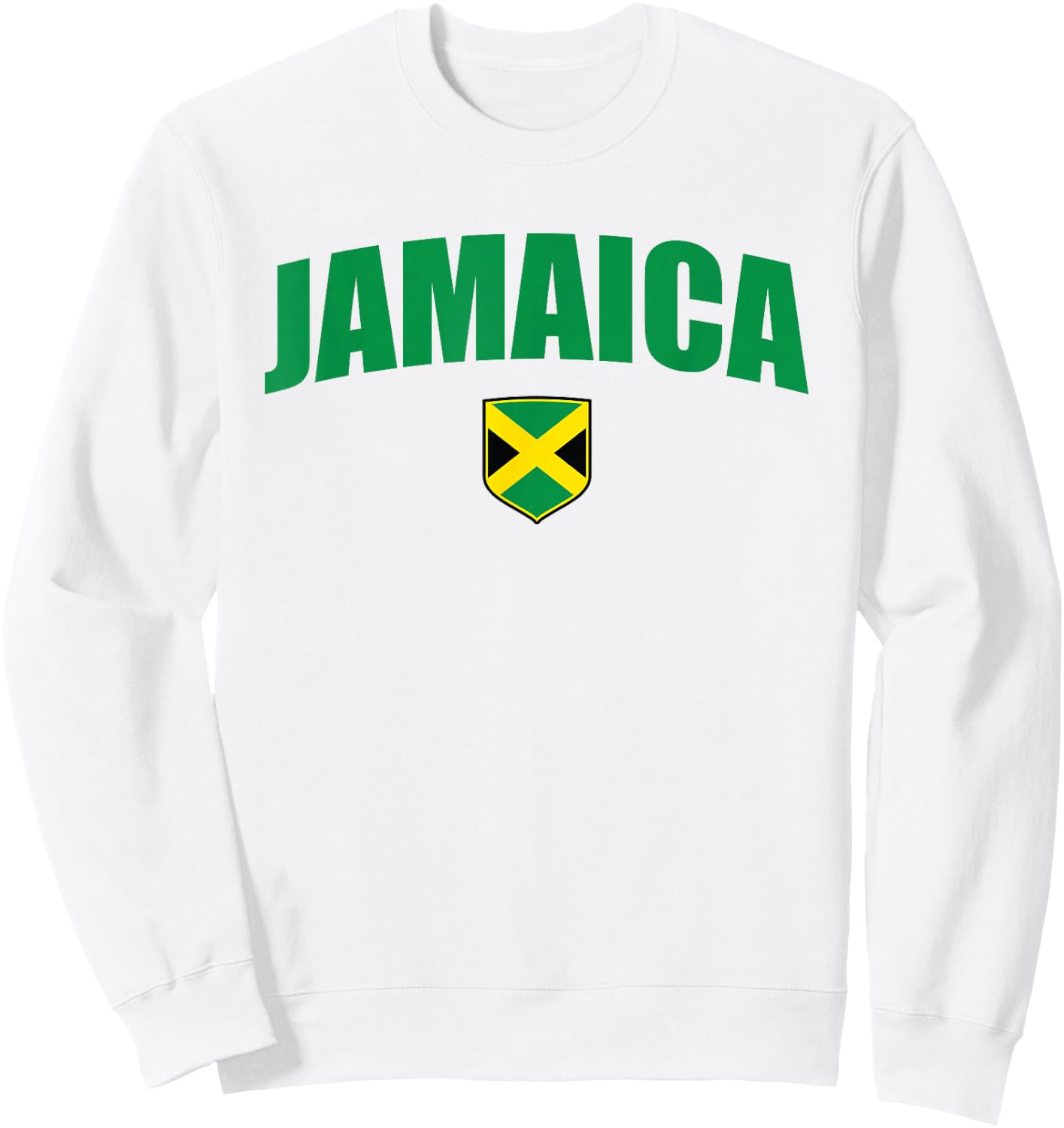 Jamaica Flag Jamaican Vintage Athletic Throwback Souvenir Sweatshirt - Sweatshirt | White