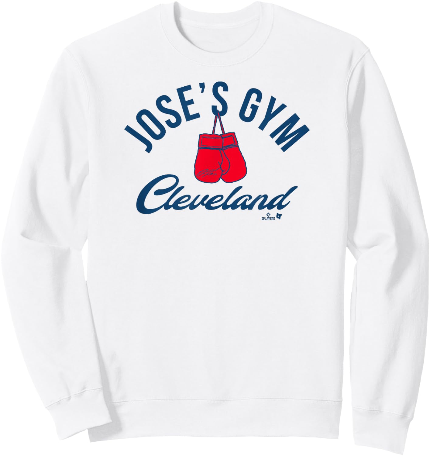 José Ramírez - Jose's Gym Gloves - Cleveland Baseball Sweatshirt - Sweatshirt | White