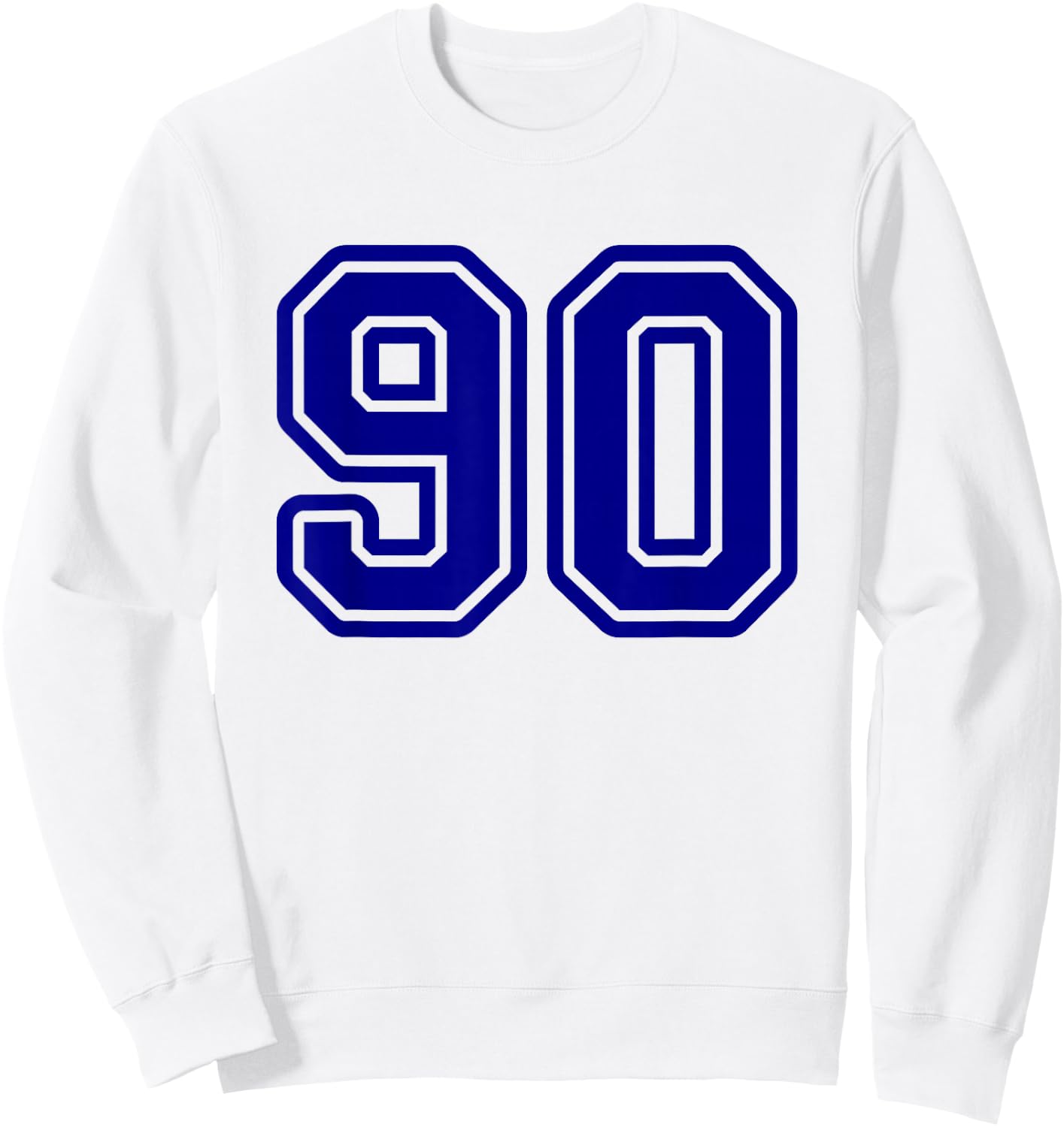 Number #90 Blue Sport Number 90 Sweatshirt - Sweatshirt | White