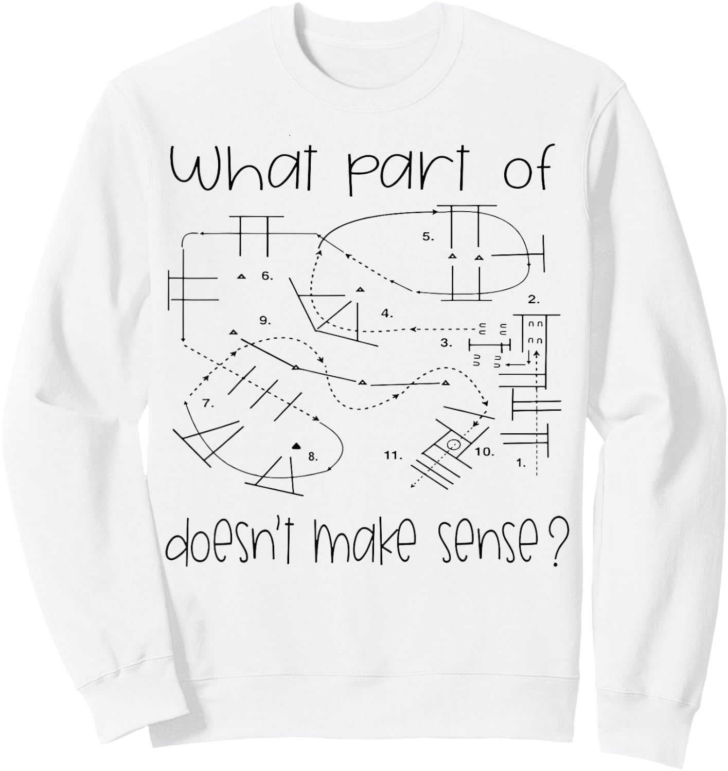 What Part Of Doesn't Make Sense Funny Horse exercises Sweatshirt - Sweatshirt | White