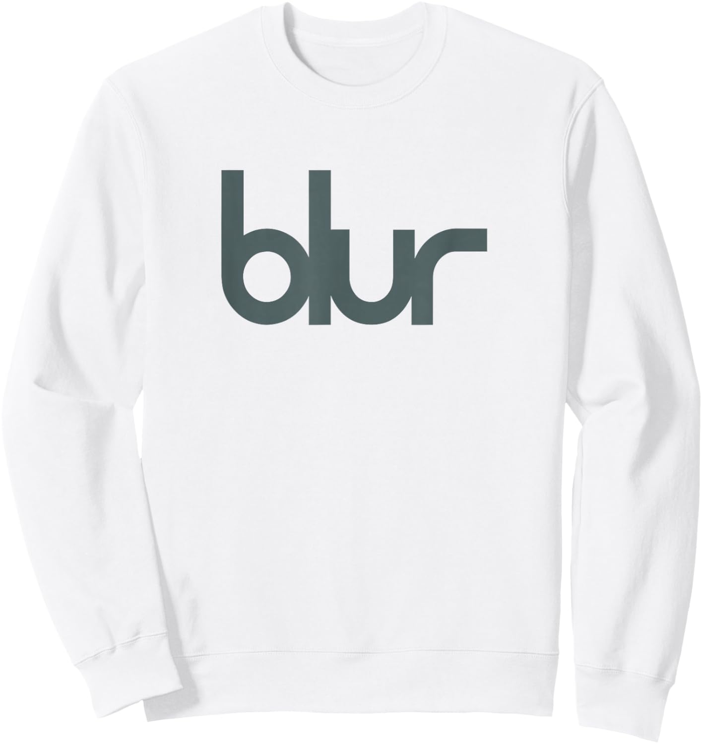 Blur Blue Central Logo Sweatshirt - Sweatshirt | White