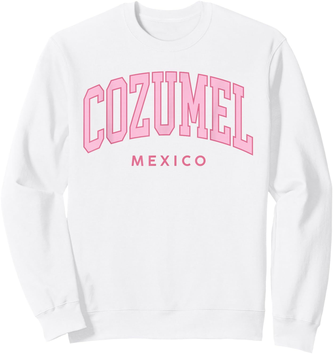 Vintage Cozumel Mexico Pink Retro Preppy Throwback Sweatshirt - Sweatshirt | White