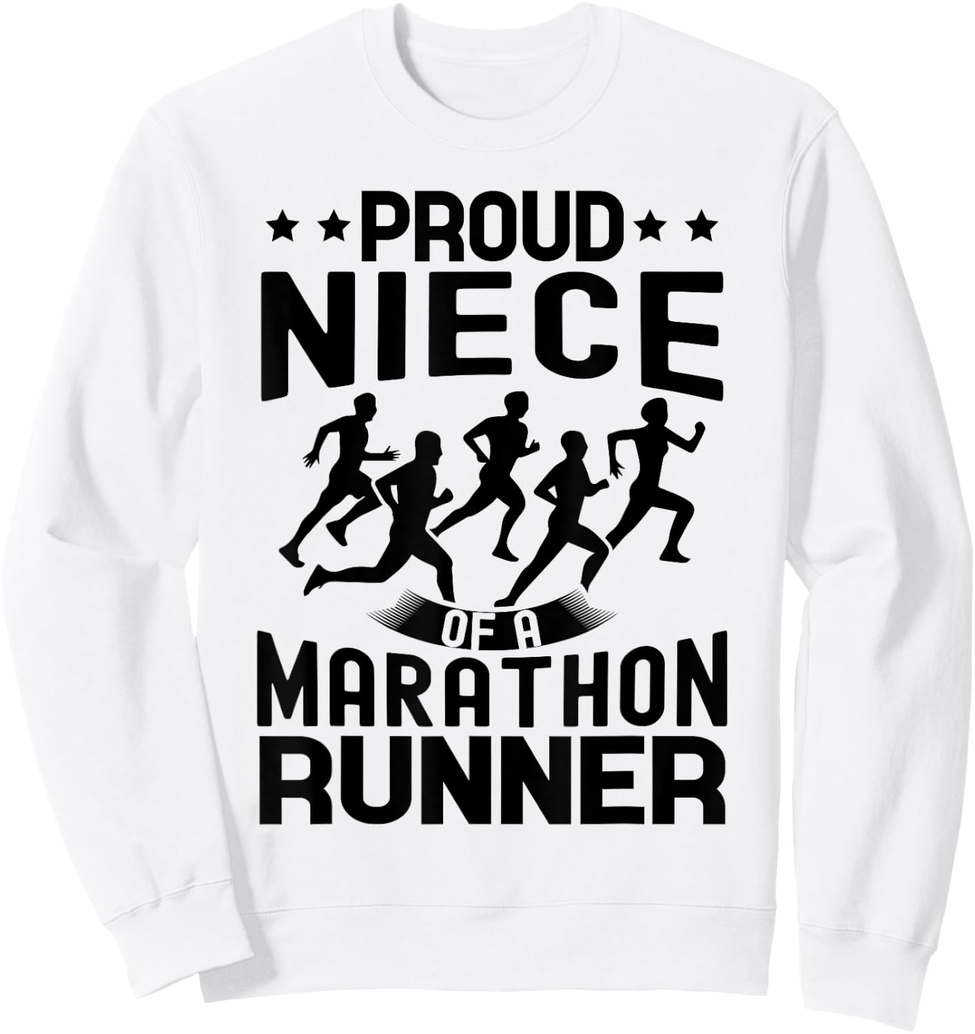 Proud niece of a marathon runner matching family Sweatshirt - Sweatshirt | White