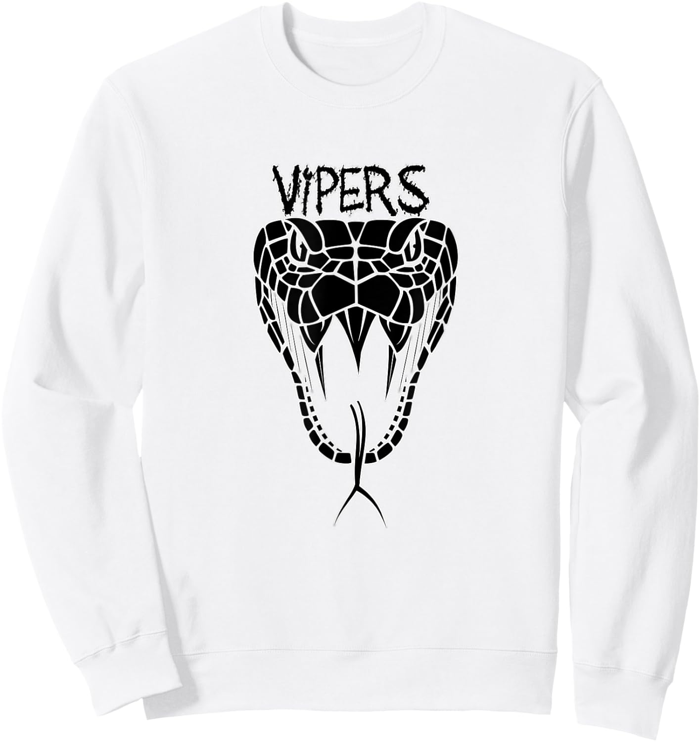 Go Vipers Football Baseball Basketball Cheer Team Fan Spirit Sweatshirt - Sweatshirt | White