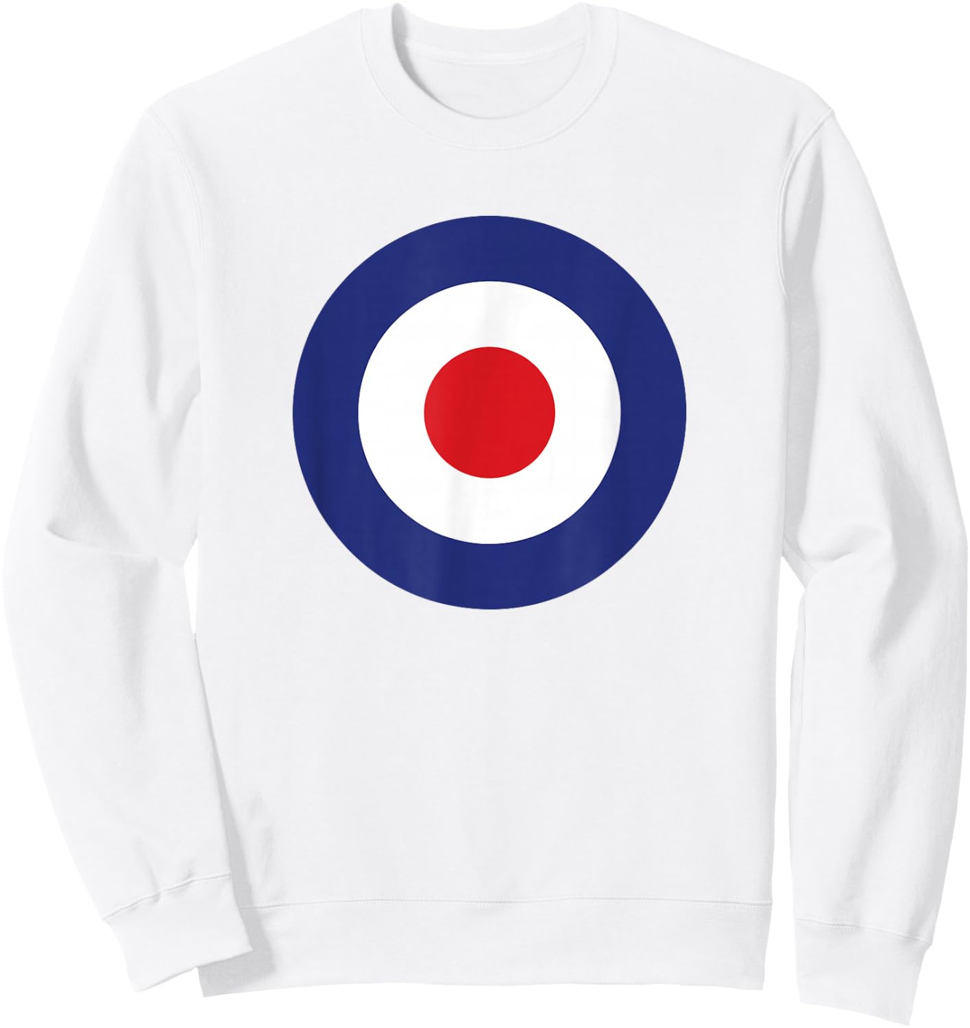 Mod Target Circle Music Logo | Retro Air Force RAF Roundel Sweatshirt - Sweatshirt | White