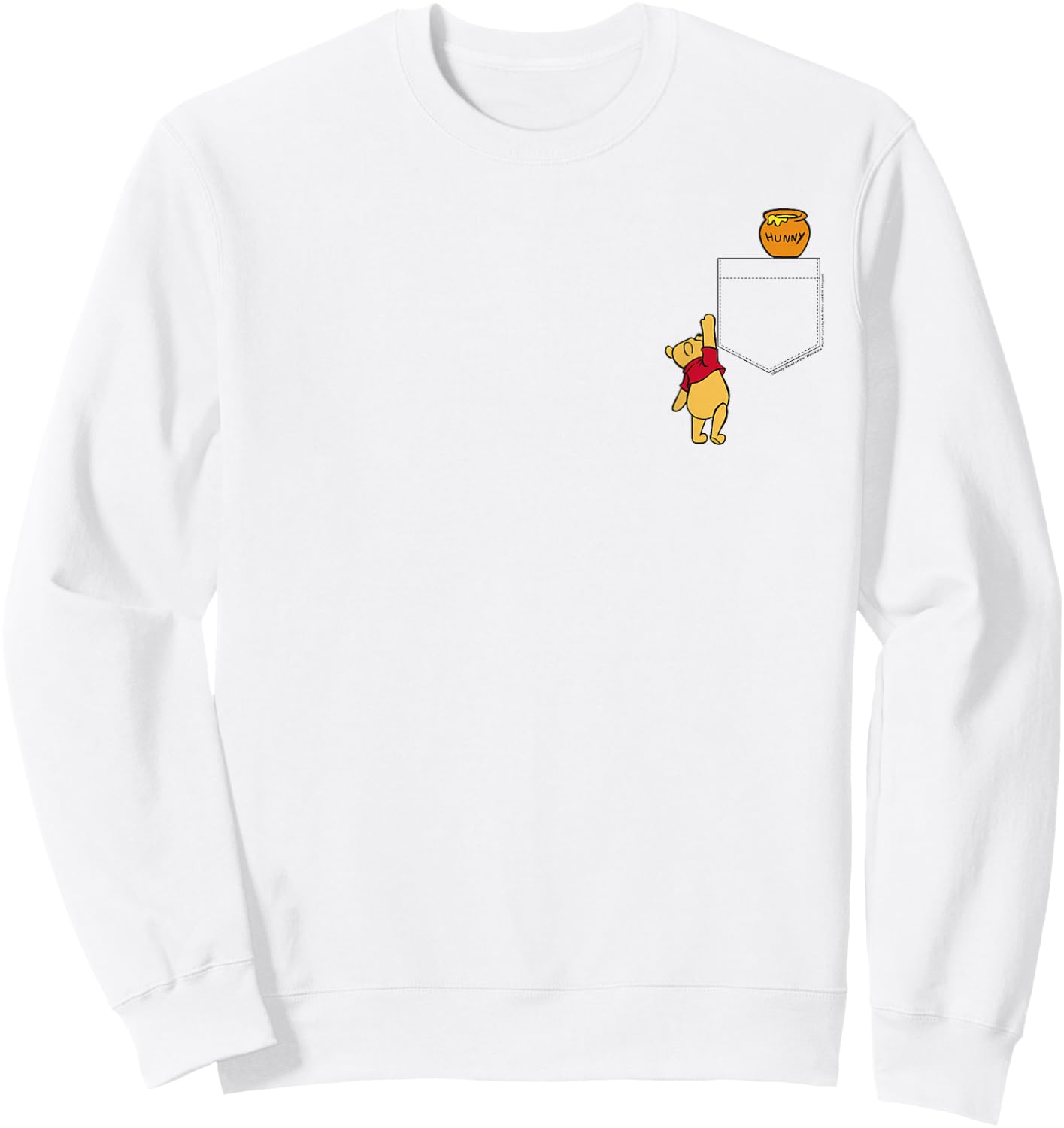 Disney Winnie The Pooh Reaching For Faux Pocket Honey Sweatshirt - Sweatshirt | White