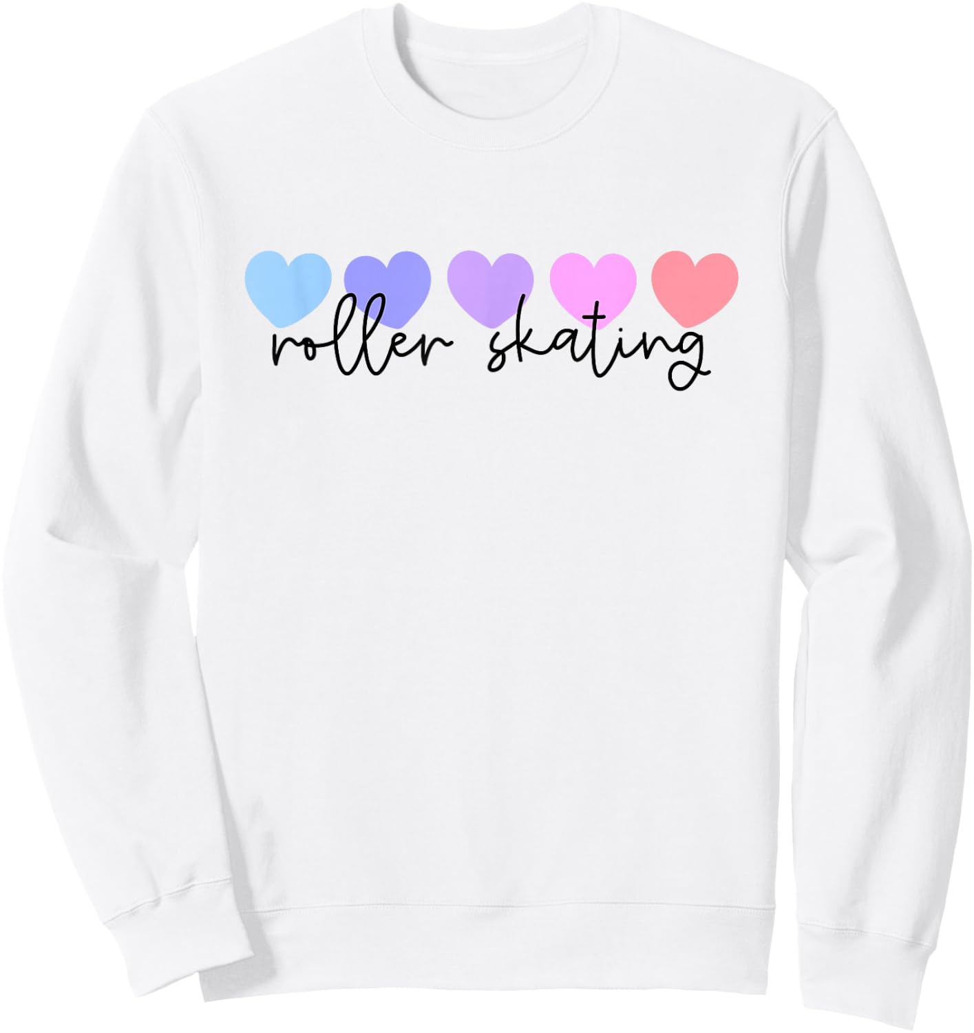 Roller Skates or Roller Skating Lover Heart Women or Girls Sweatshirt - Sweatshirt | White