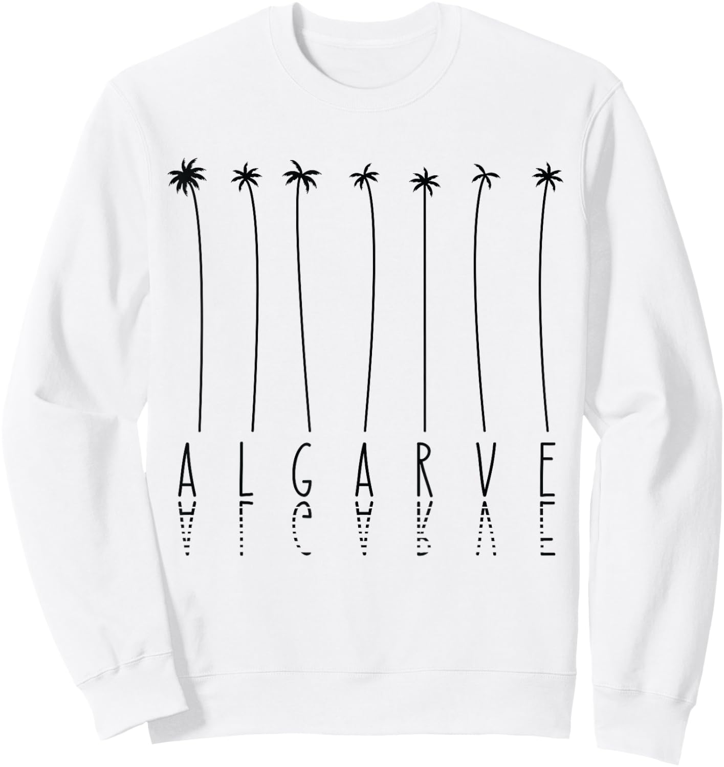 Palm Tree Vacation - Island Portugal Algarve Sweatshirt - Sweatshirt | White