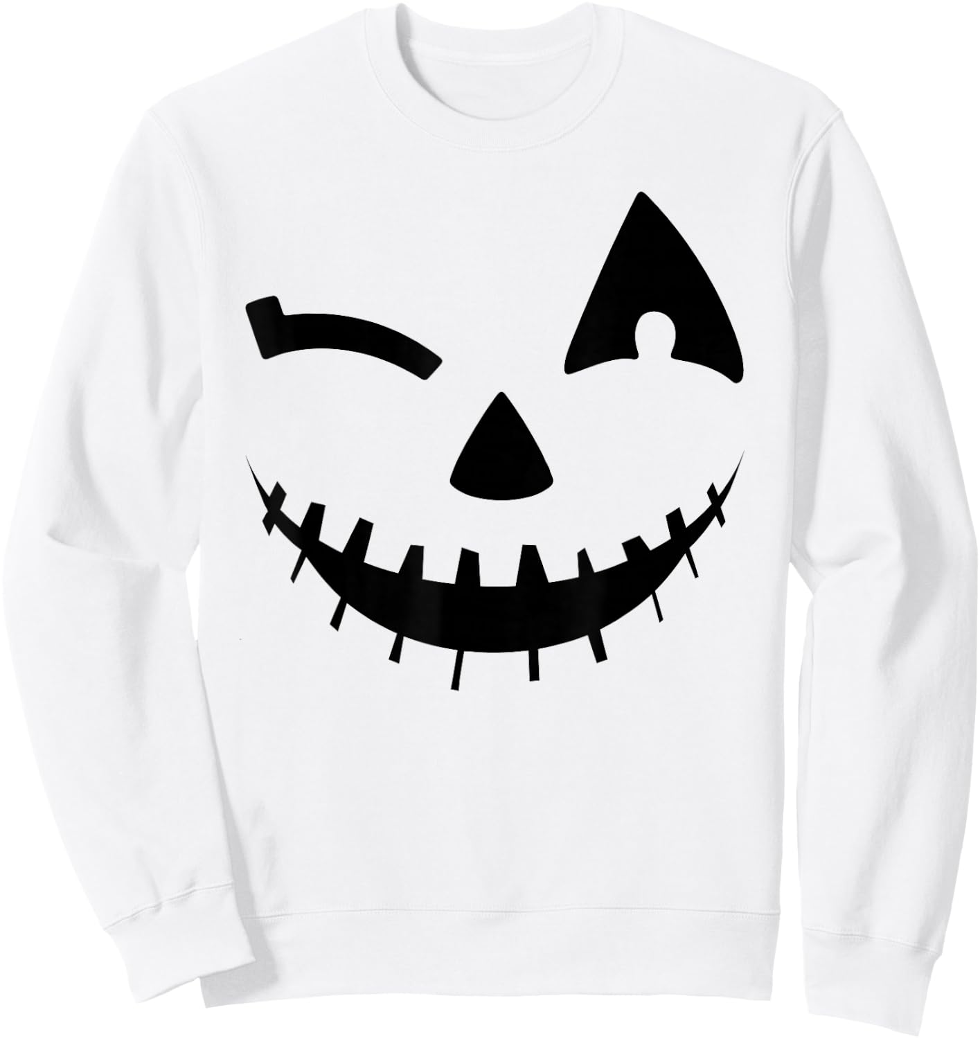 Adult Pumpkin Shirt Women Halloween Jackolantern Costume Sweatshirt - Sweatshirt | White