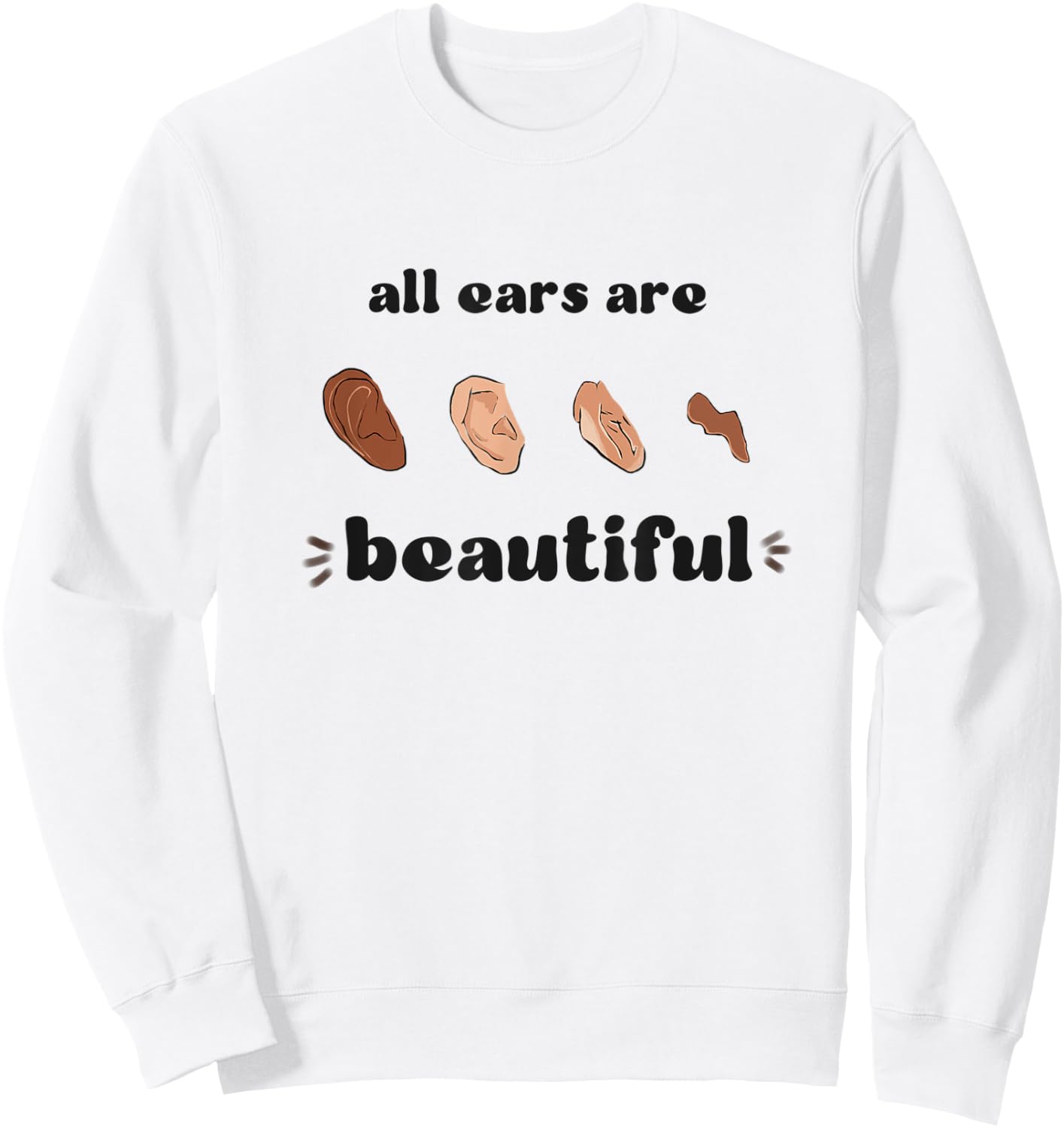 Microtia Awareness Day November 9 Deaf Community ASL Sweatshirt - Sweatshirt | White
