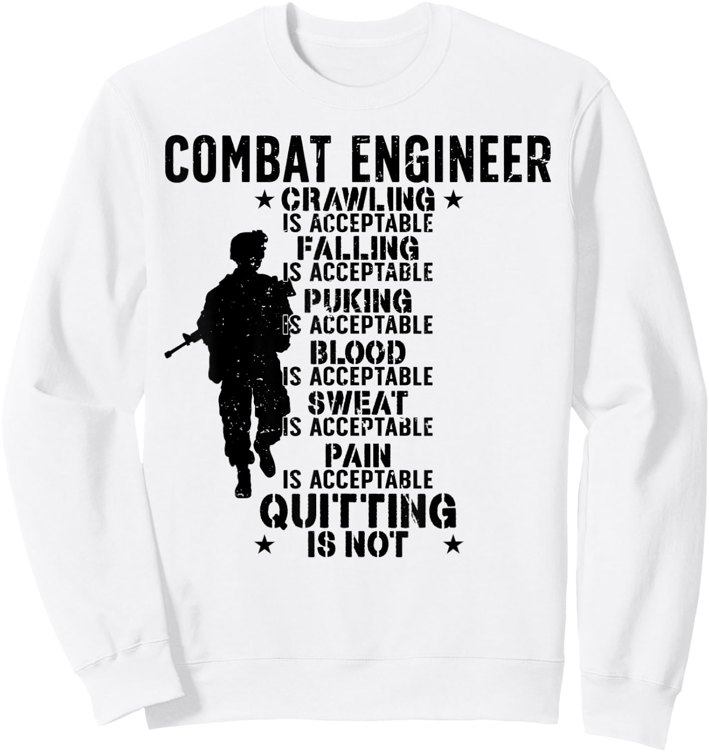 Combat Engineer Combat Engineering Sweatshirt - Sweatshirt | White
