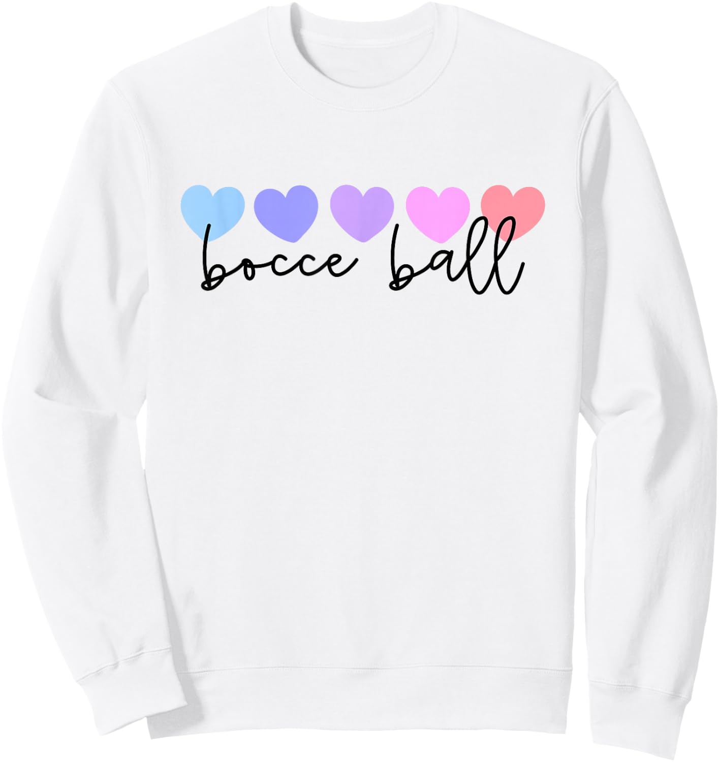 Bocce Ball Lover Heart Women or Girls Sweatshirt - Sweatshirt | White