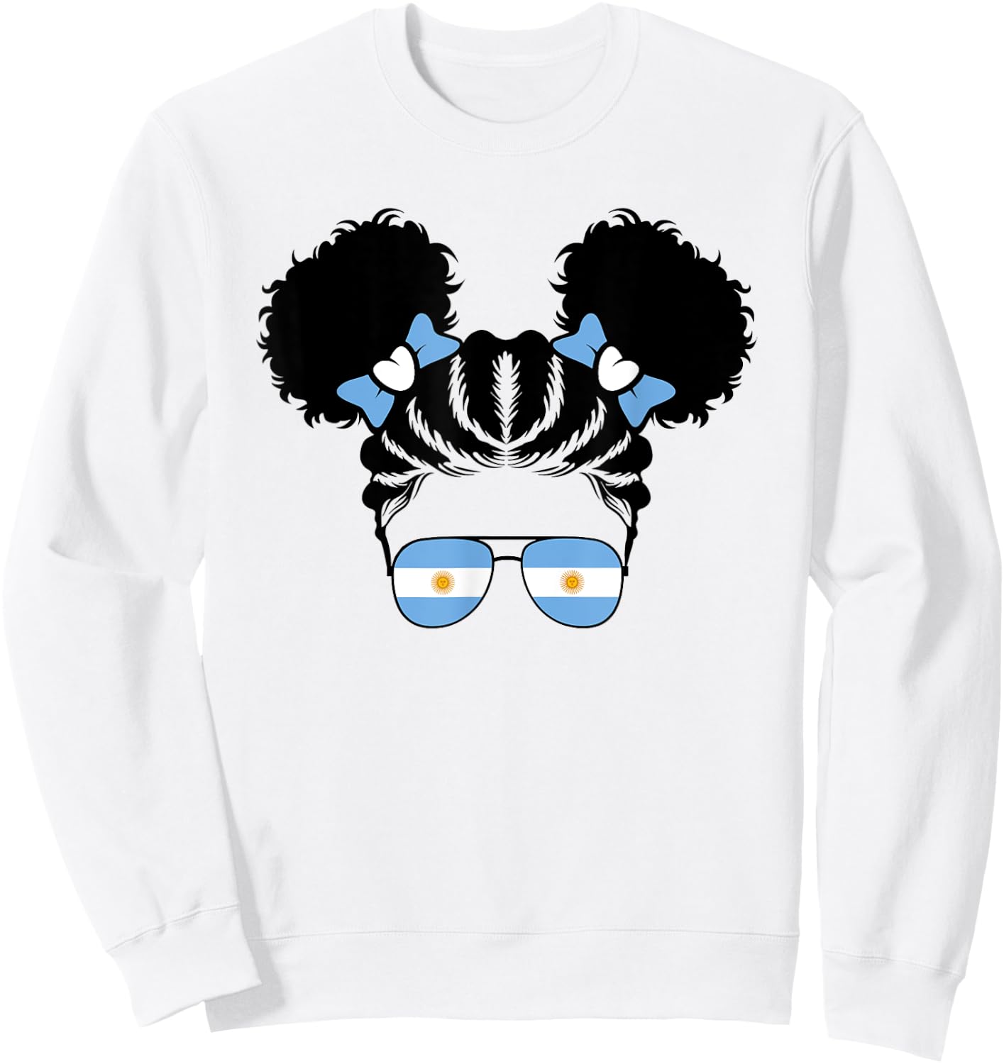 Argentinian Girl Kids Argentine Argentina Flag Youth Girls Sweatshirt - Sweatshirt | White