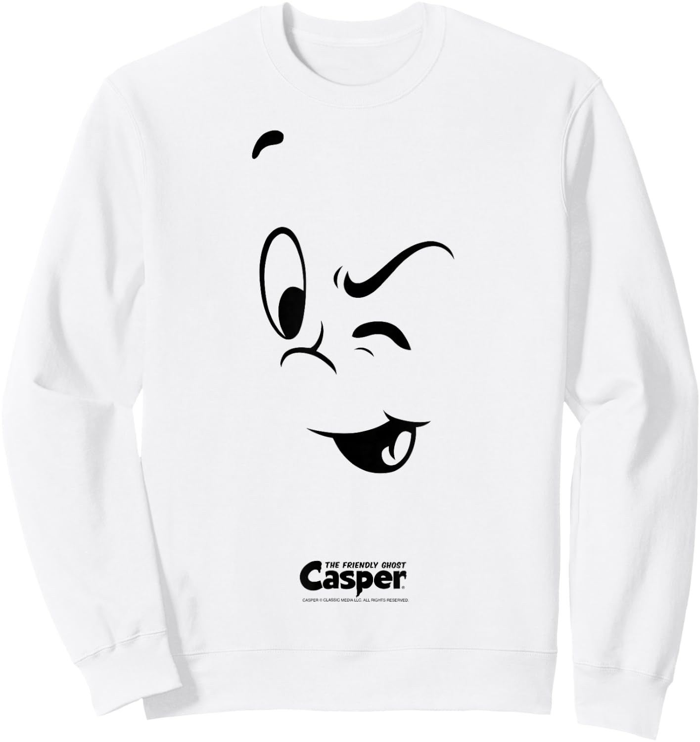 Casper the Friendly Ghost Halloween Big Face Costume Sweatshirt - Sweatshirt | White