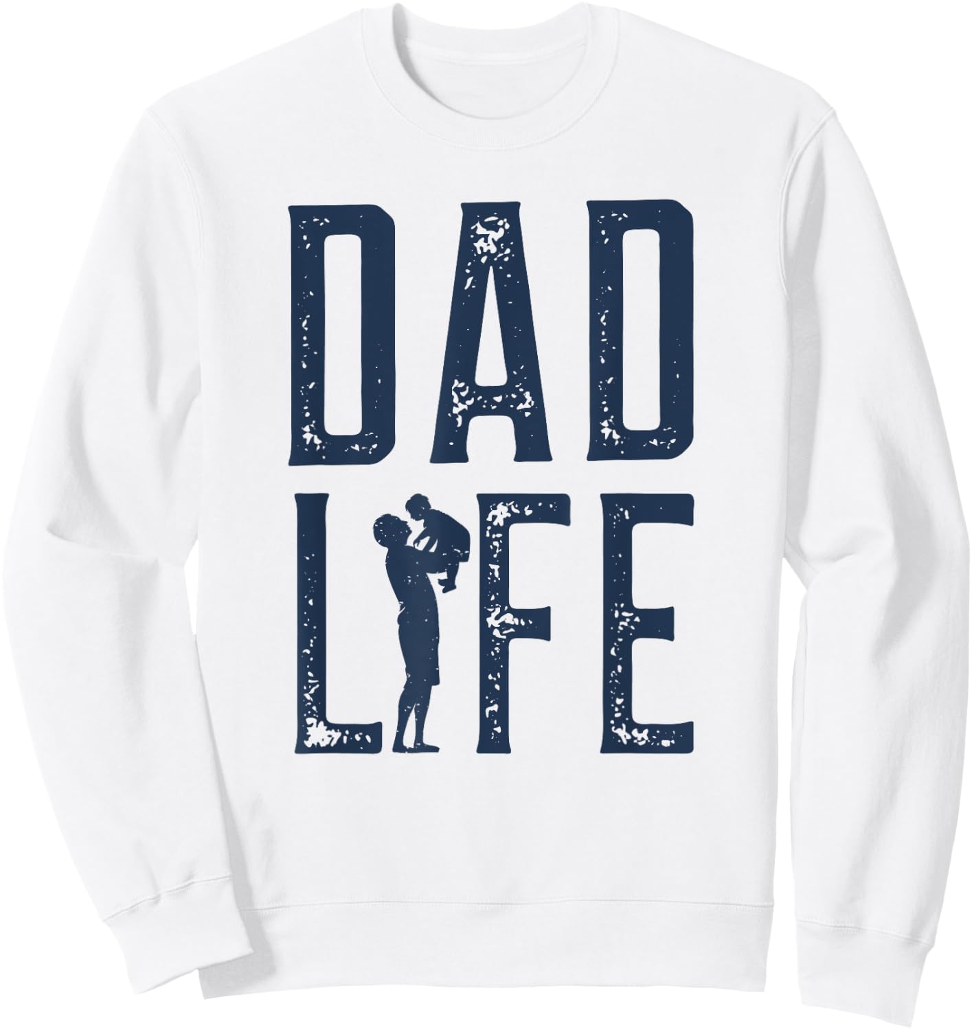 Dad Life Boy Dad Sweatshirt - Sweatshirt | White