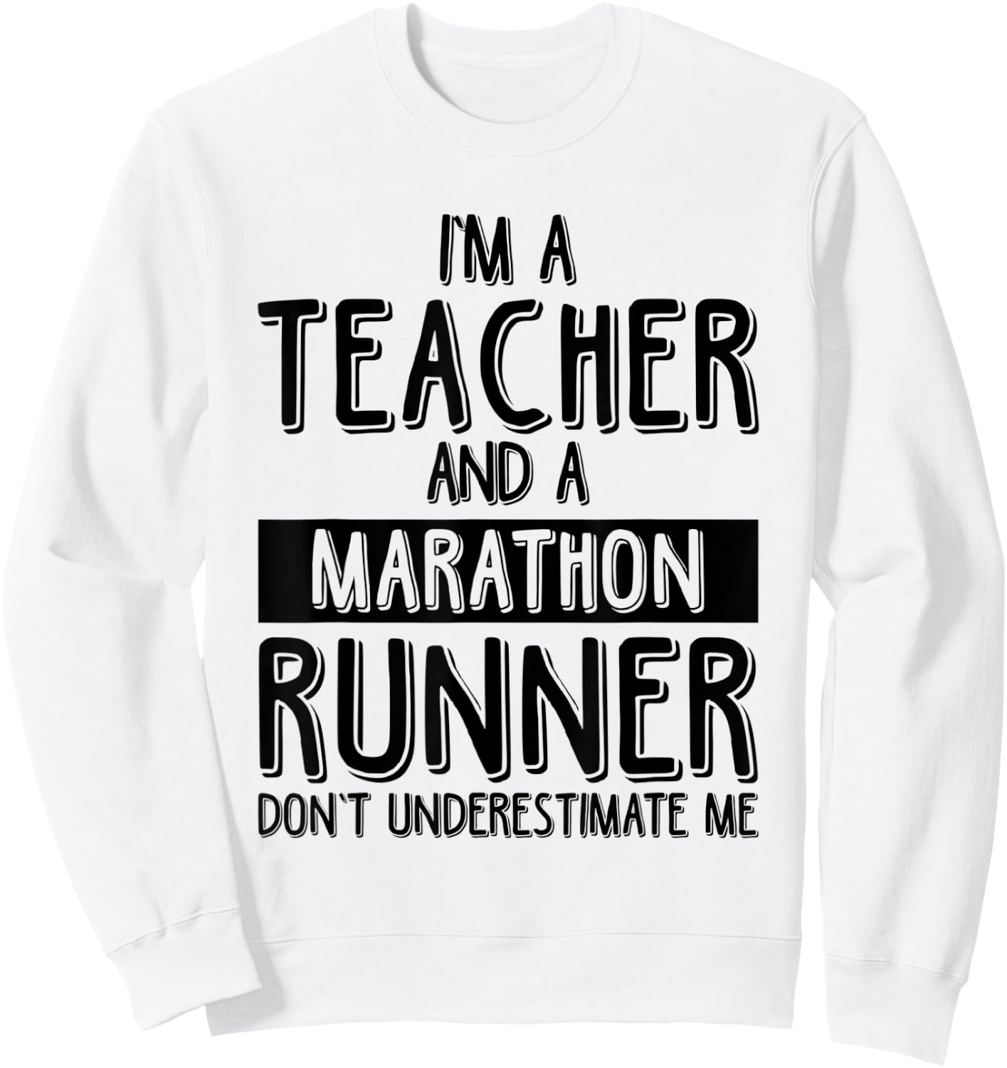 Running Teacher Marathon Funny Running Teacher Women Sweatshirt - Sweatshirt | White