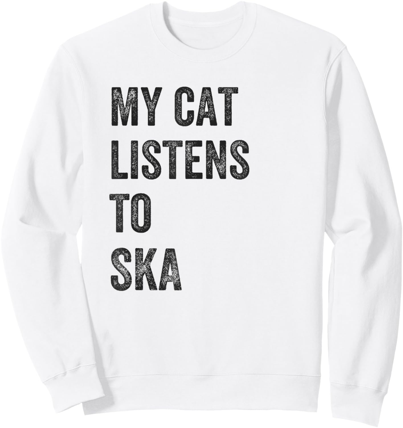 My Cat Listens To Ska Music Sweatshirt - Sweatshirt | White