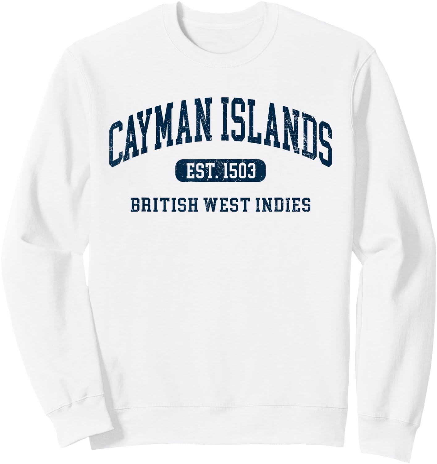 Retro Grand Cayman Islands 1503 Vintage Vacation Souvenir Sweatshirt - Sweatshirt | White