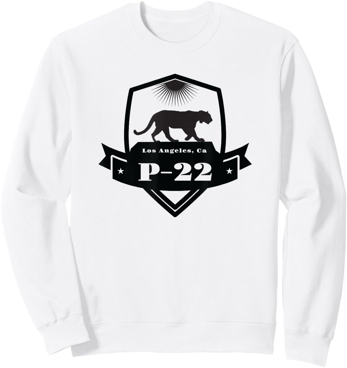Hollywood Mountain Lion P-22 Los Angeles Cougar Sweatshirt - Sweatshirt | White