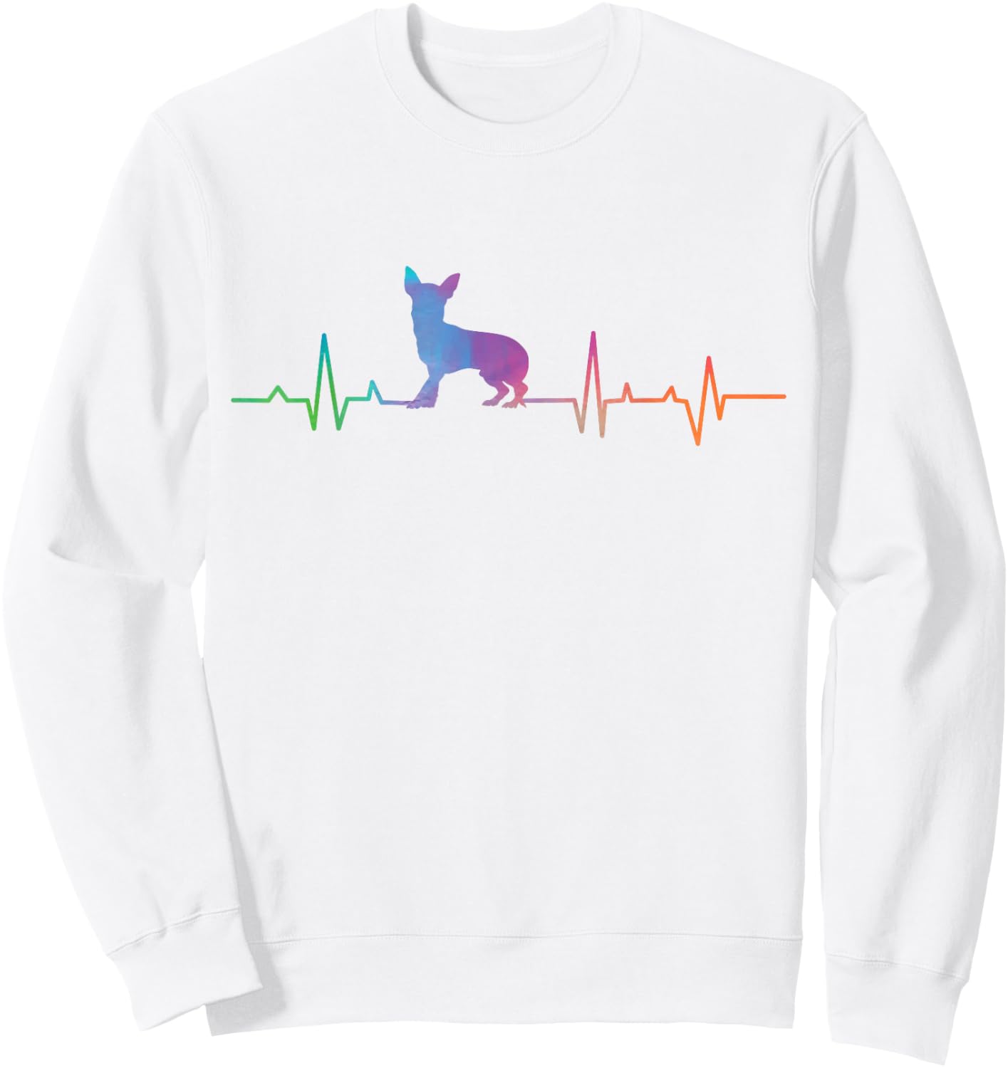Chihuahua Chihuahueño Heartbeat Sweatshirt - Sweatshirt | White