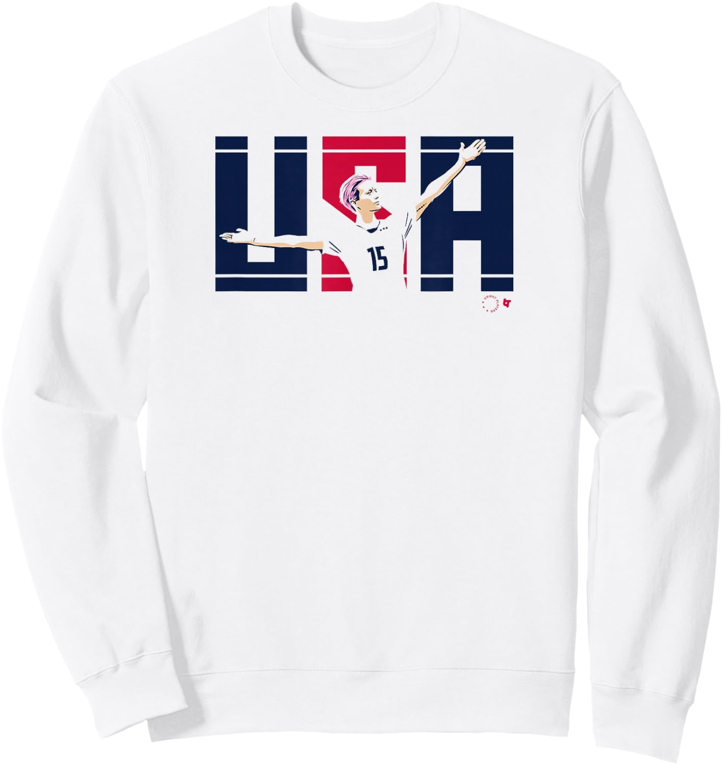 USA Rapinoe Pose - Megan Rapinoe - USWNT USA Soccer Sweatshirt - Sweatshirt | White