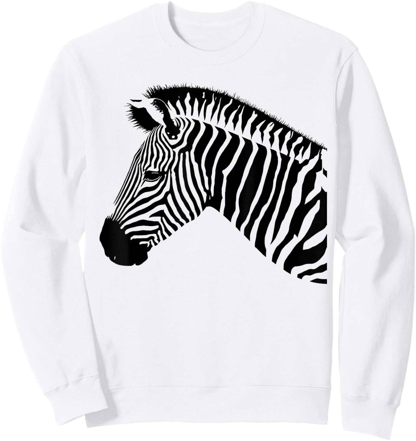 Zebra Art for Animal and African Animal lover Sweatshirt - Sweatshirt | White