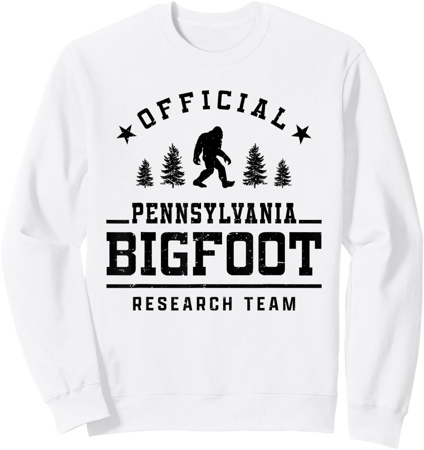 Official Pennsylvania Bigfoot Research Team Sweatshirt - Sweatshirt | White
