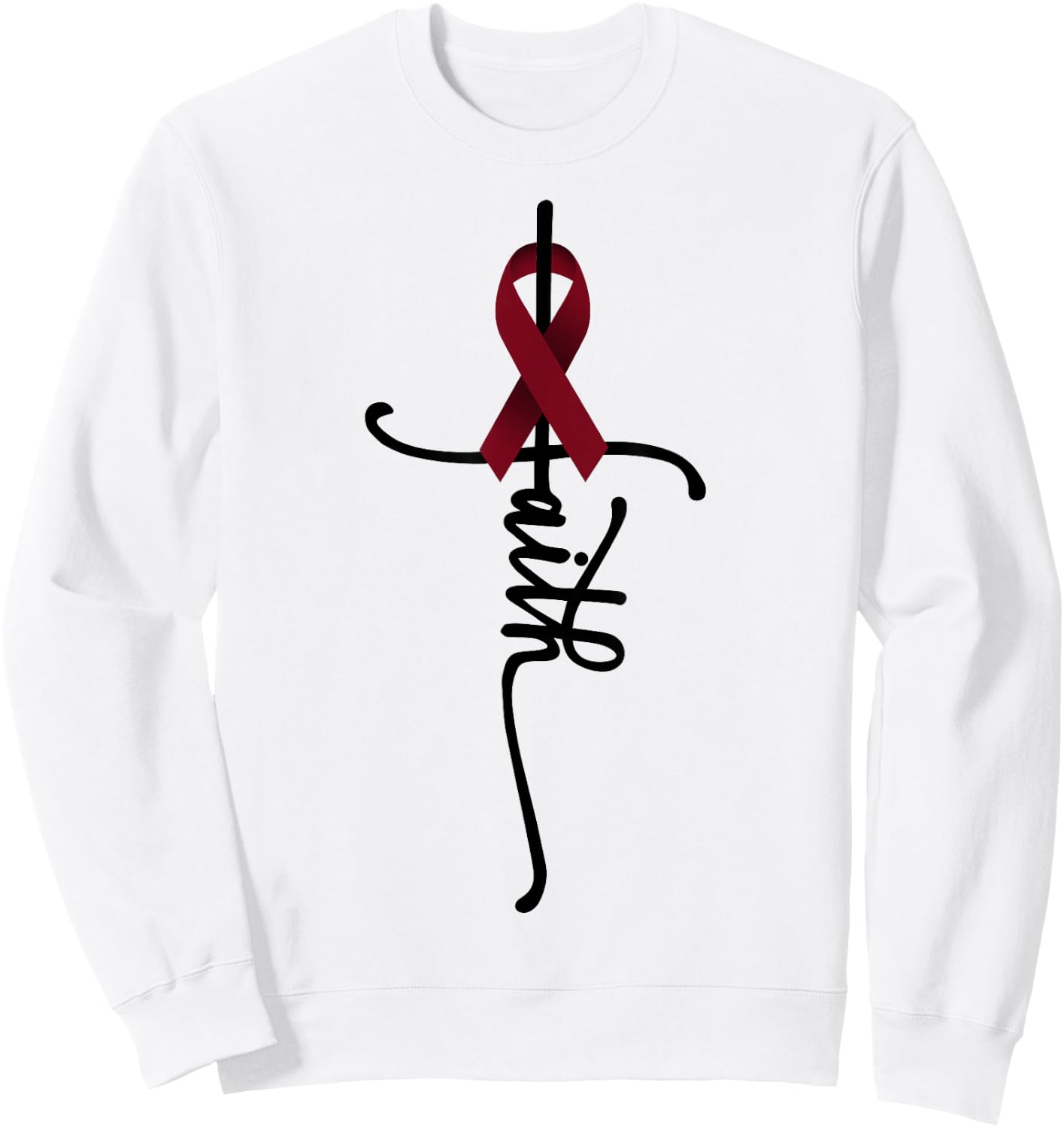 Multiple Myeloma Cancer Faith Multiple Myeloma Cancer Sweatshirt - Sweatshirt | White