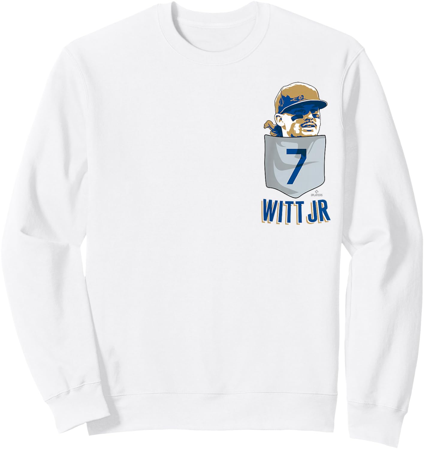 Bobby WITT Jr. Kansas City Baseball Pocket MLBPA Sweatshirt - Sweatshirt | White