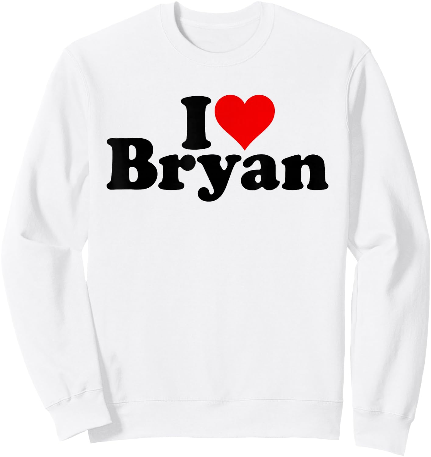 I Love Heart Bryan Sweatshirt - Sweatshirt | White