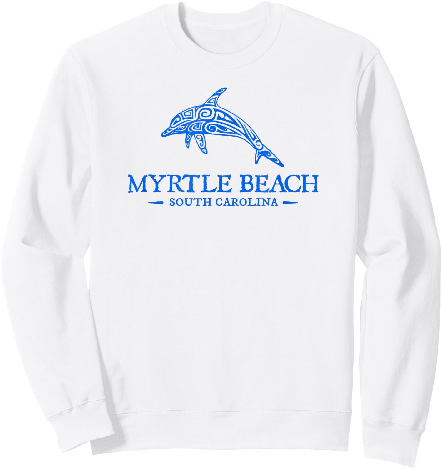 Myrtle Beach South Carolina Dolphin Boys Girls Souvenir Sweatshirt - Sweatshirt | White