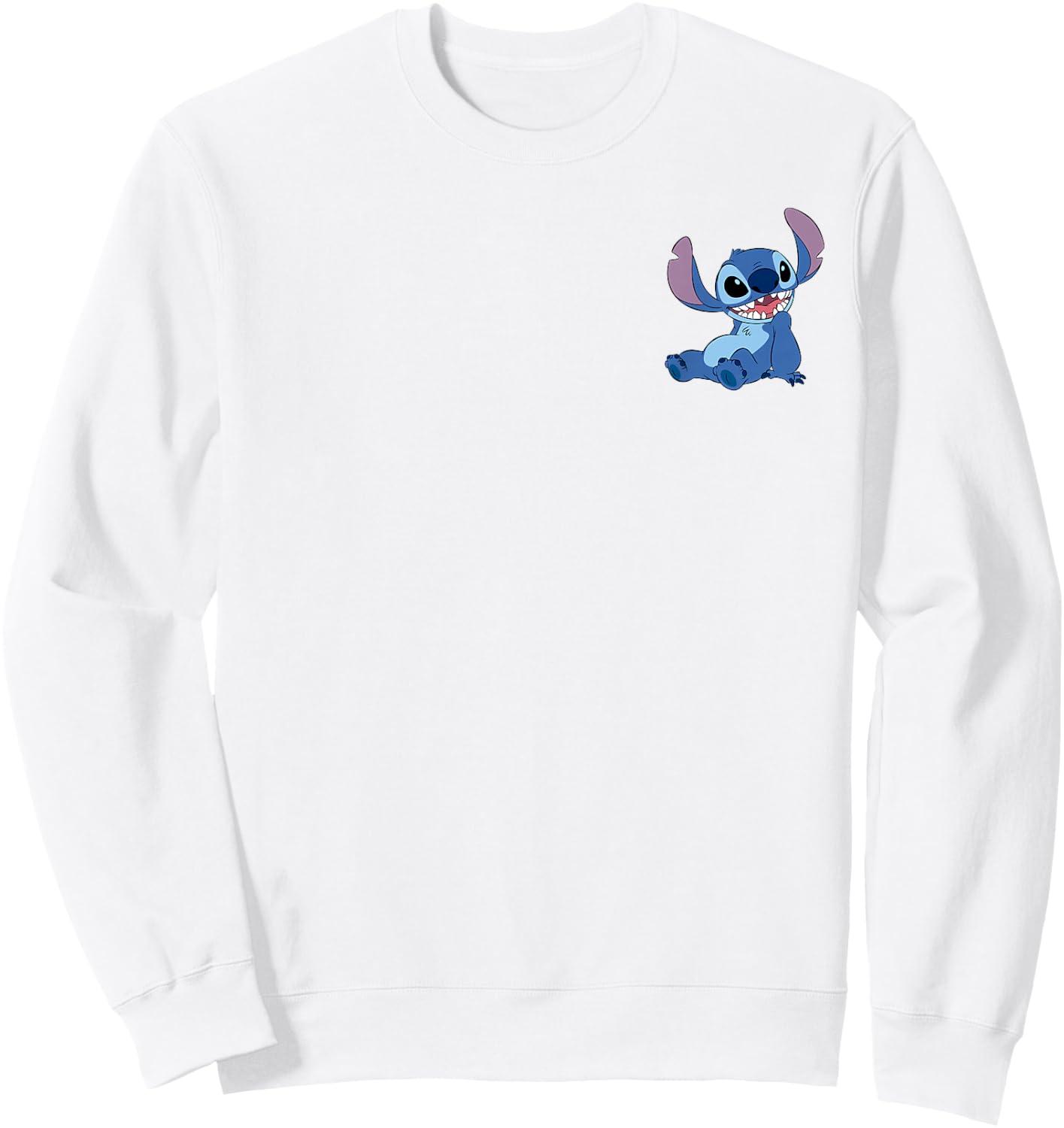 Disney Lilo & Stitch Happy Stitch Pocket Logo Sweatshirt - Sweatshirt | White