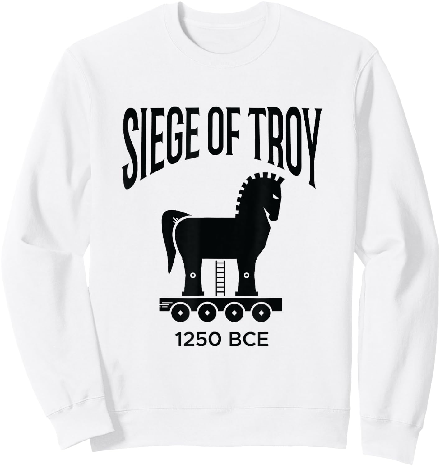 Siege of Troy Trojan Horse Trojan War Greek Mythology Sweatshirt - Sweatshirt | White