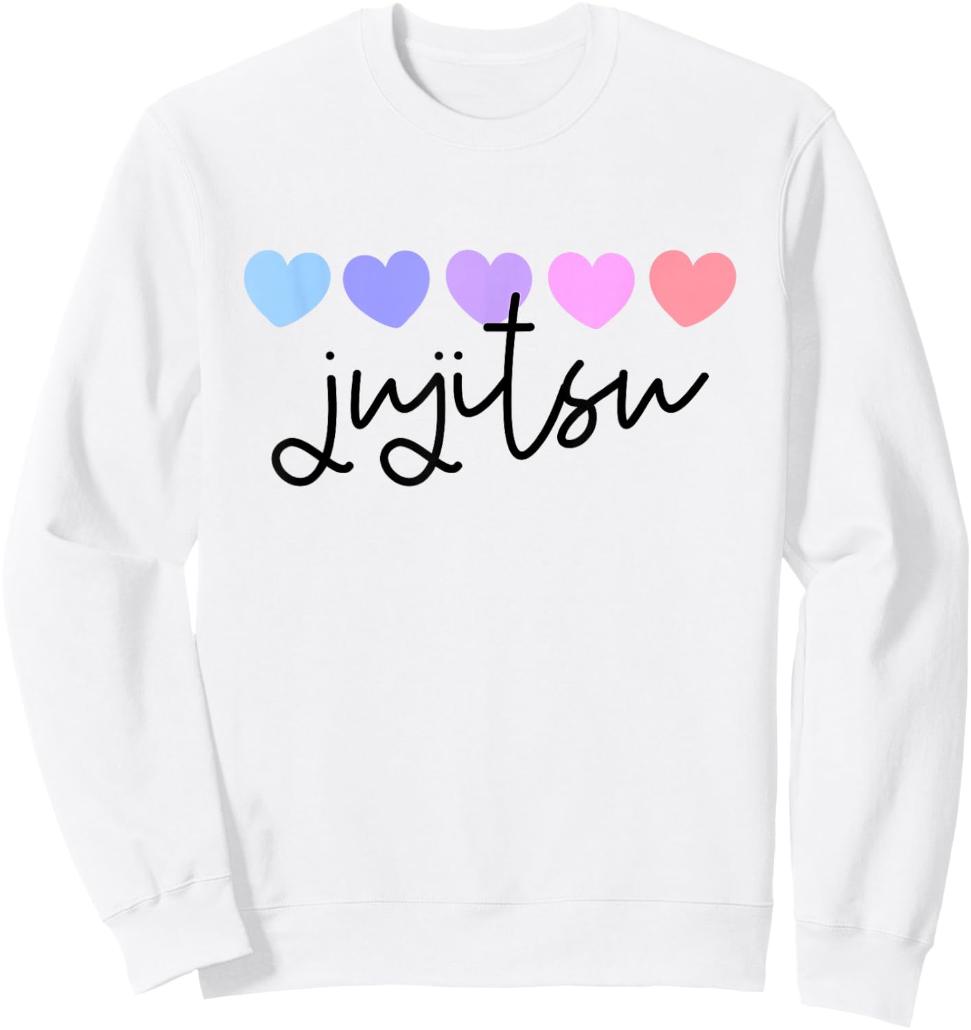 Jiu Jitsu or Jujitsu Lover Heart Women or Girls Sweatshirt - Sweatshirt | White
