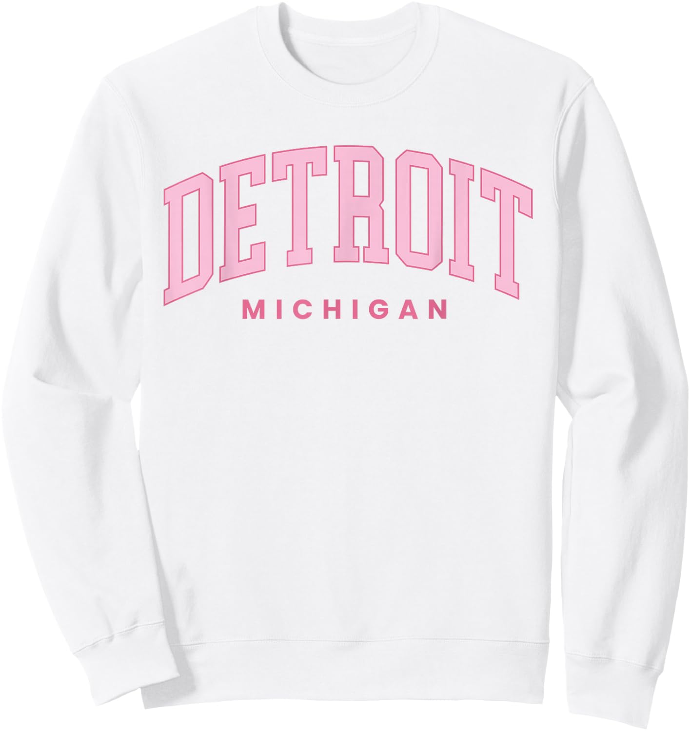 Retro Detroit Michigan Vintage Preppy Throwback Girls Kid Sweatshirt - Sweatshirt | White