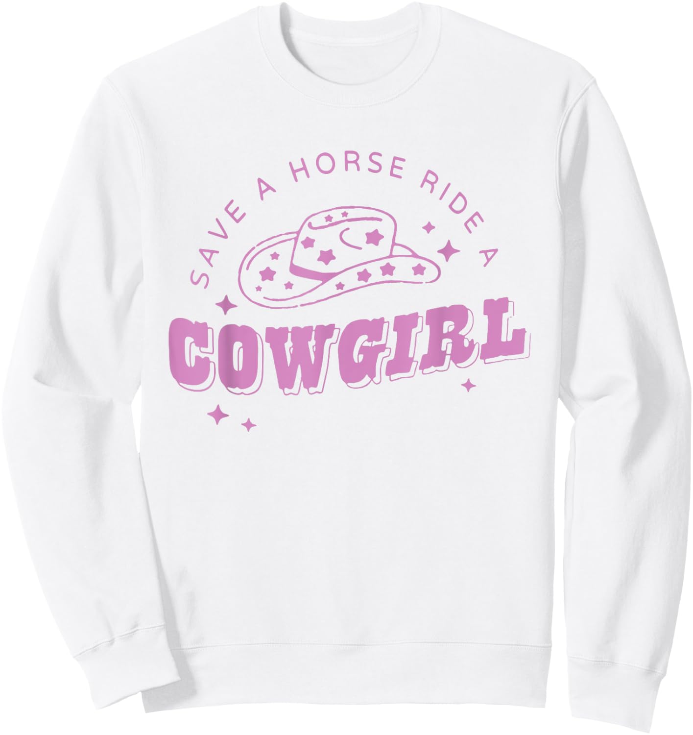 Save a Horse Ride a Cowgirl Lesbian Western Subtle Pride Sweatshirt - Sweatshirt | White