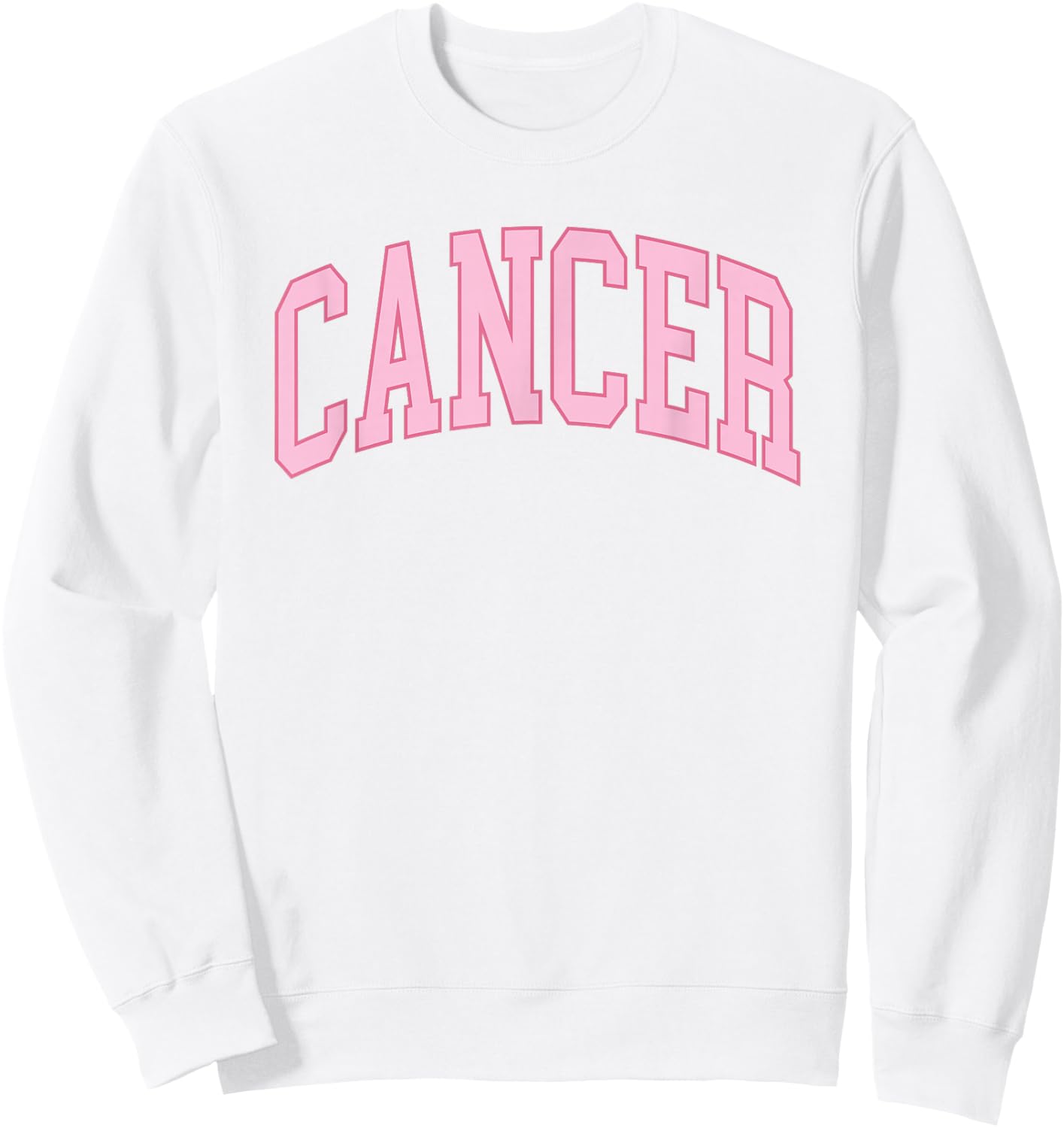 Cancer Zodiac Horoscope Pink Retro Preppy Throwback Sweatshirt - Sweatshirt | White