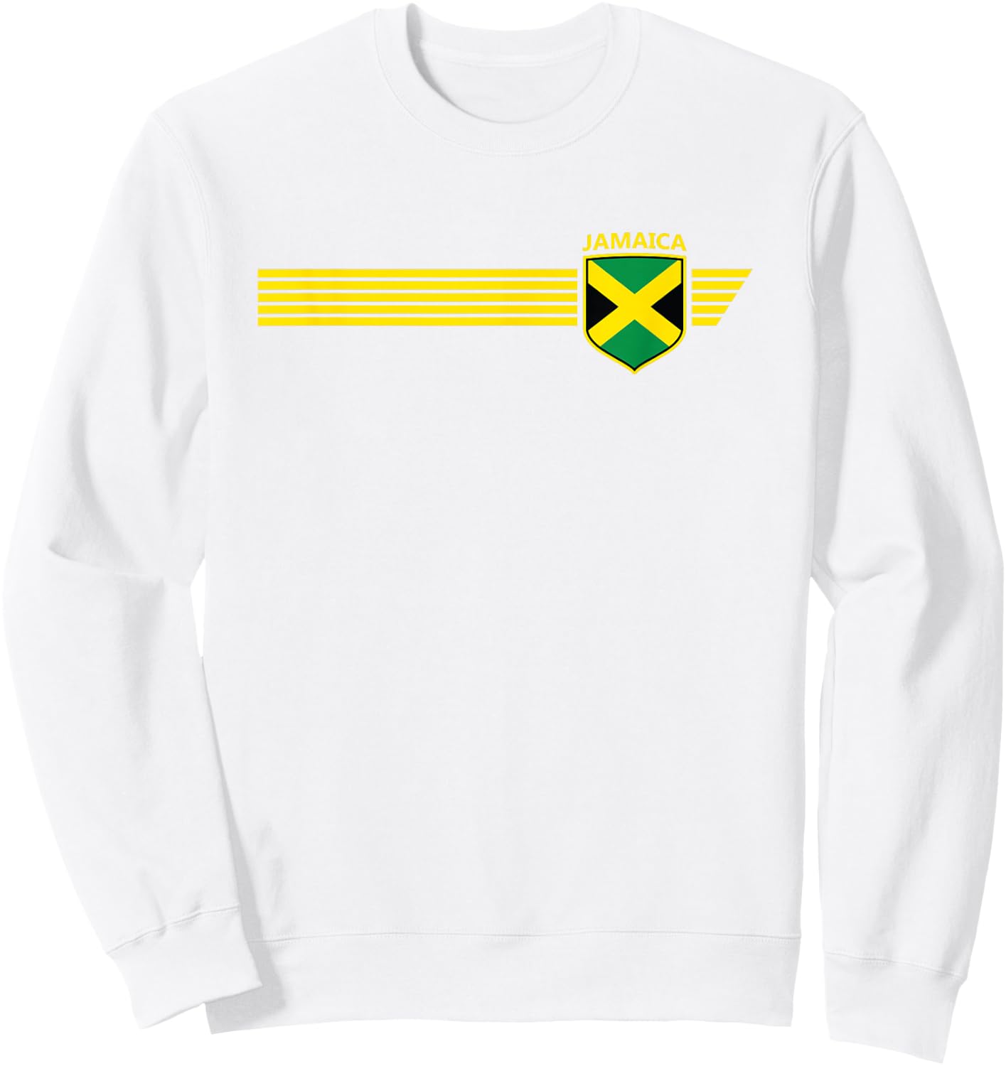 Jamaica Flag Jamaican Vintage Athletic Throwback Souvenir Sweatshirt - Sweatshirt | White