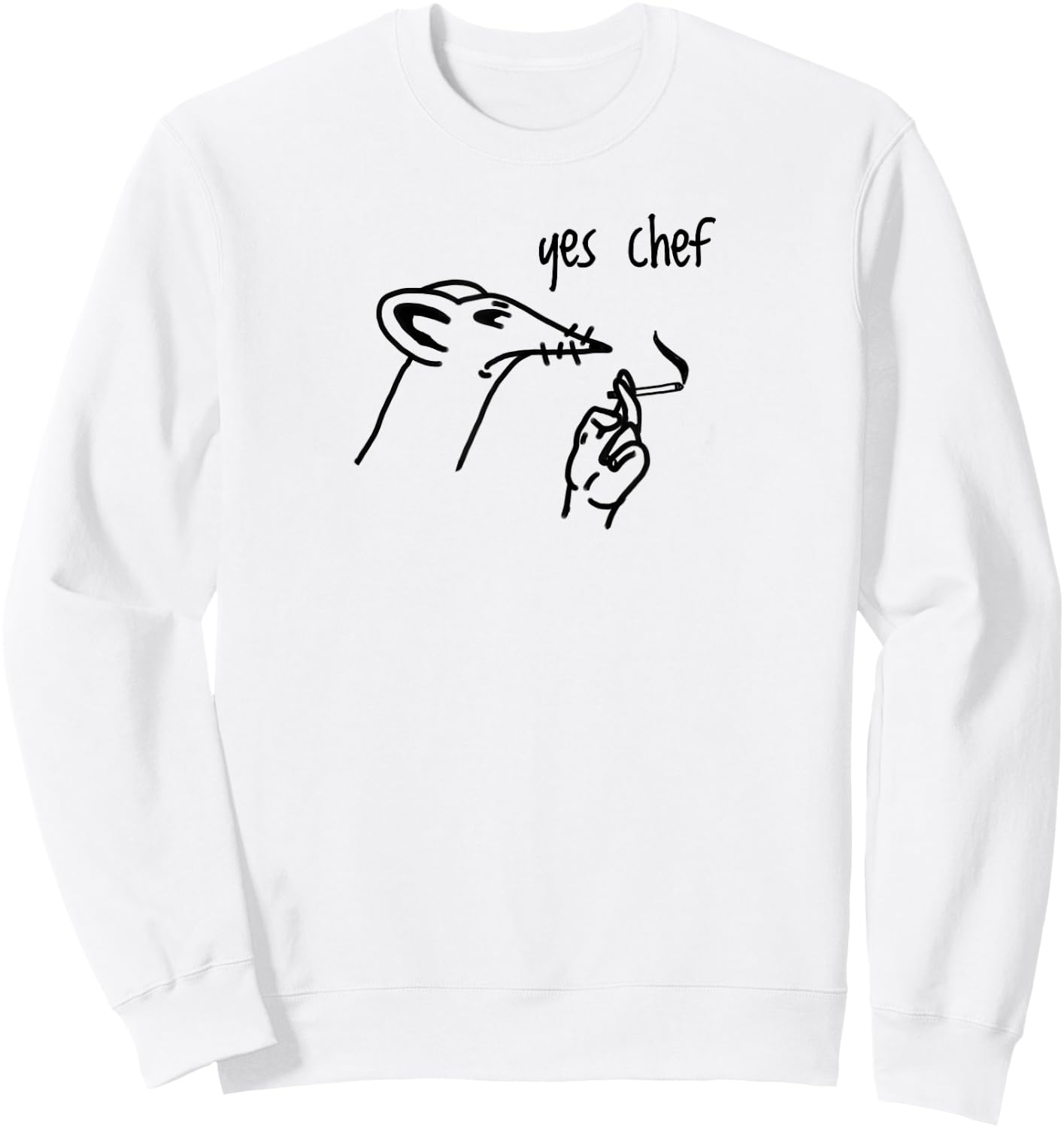 Yes Chef Kitchen Staff Sweatshirt - Sweatshirt | White