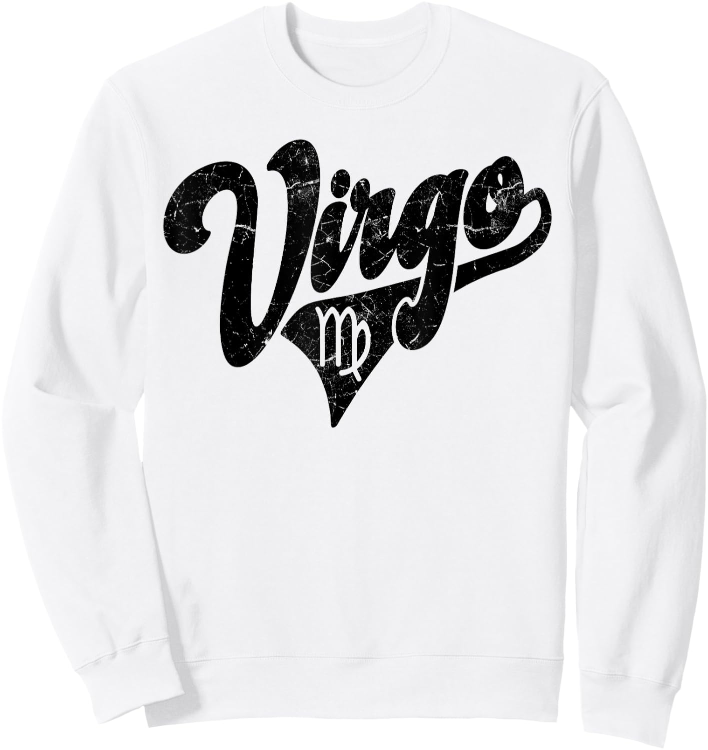 Virgo Retro Zodiac - Astrology - Horoscope, Virgo Sweatshirt - Sweatshirt | White