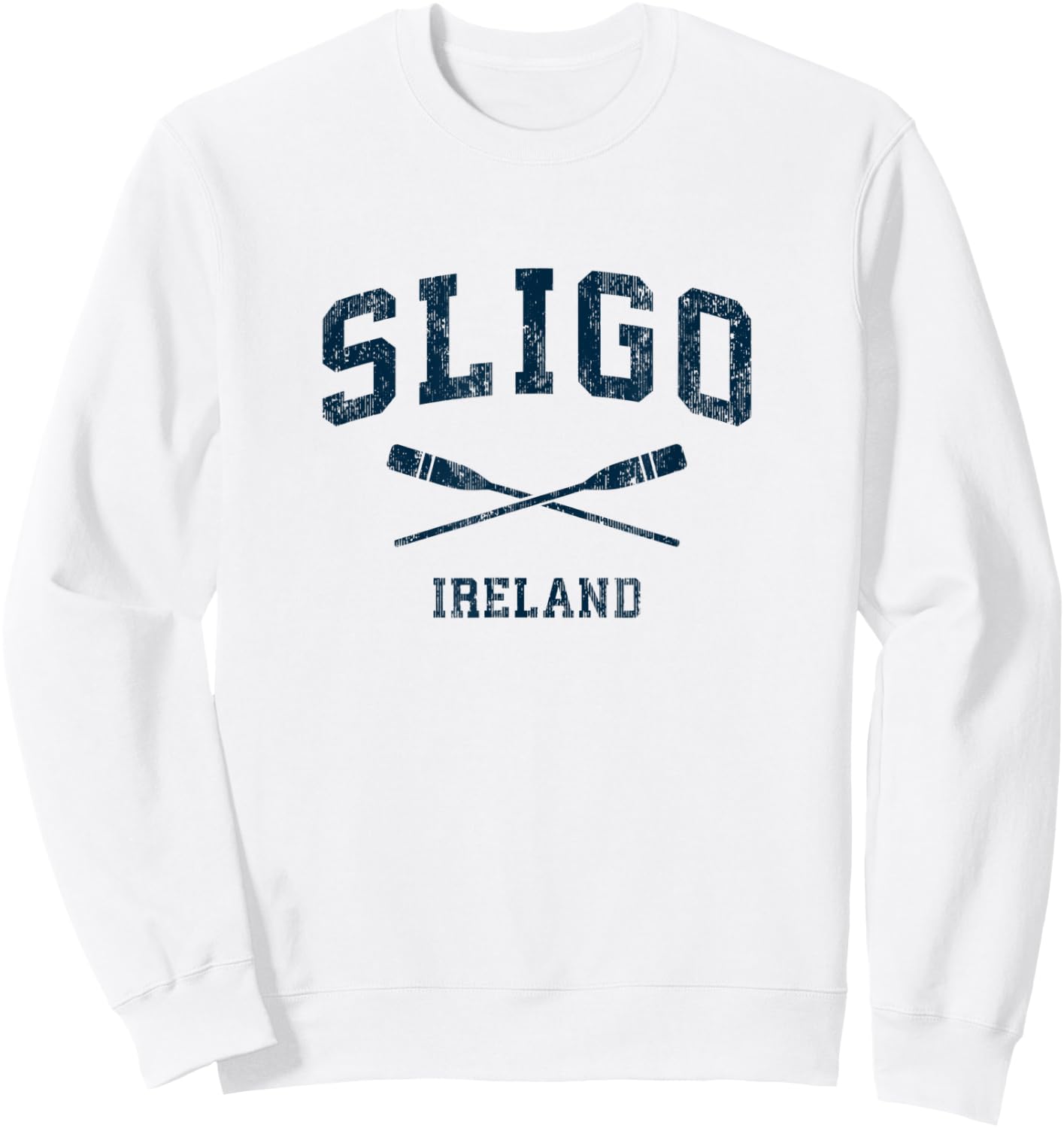 Sligo Ireland Vintage Nautical Paddles Sports Oars Sweatshirt - Sweatshirt | White