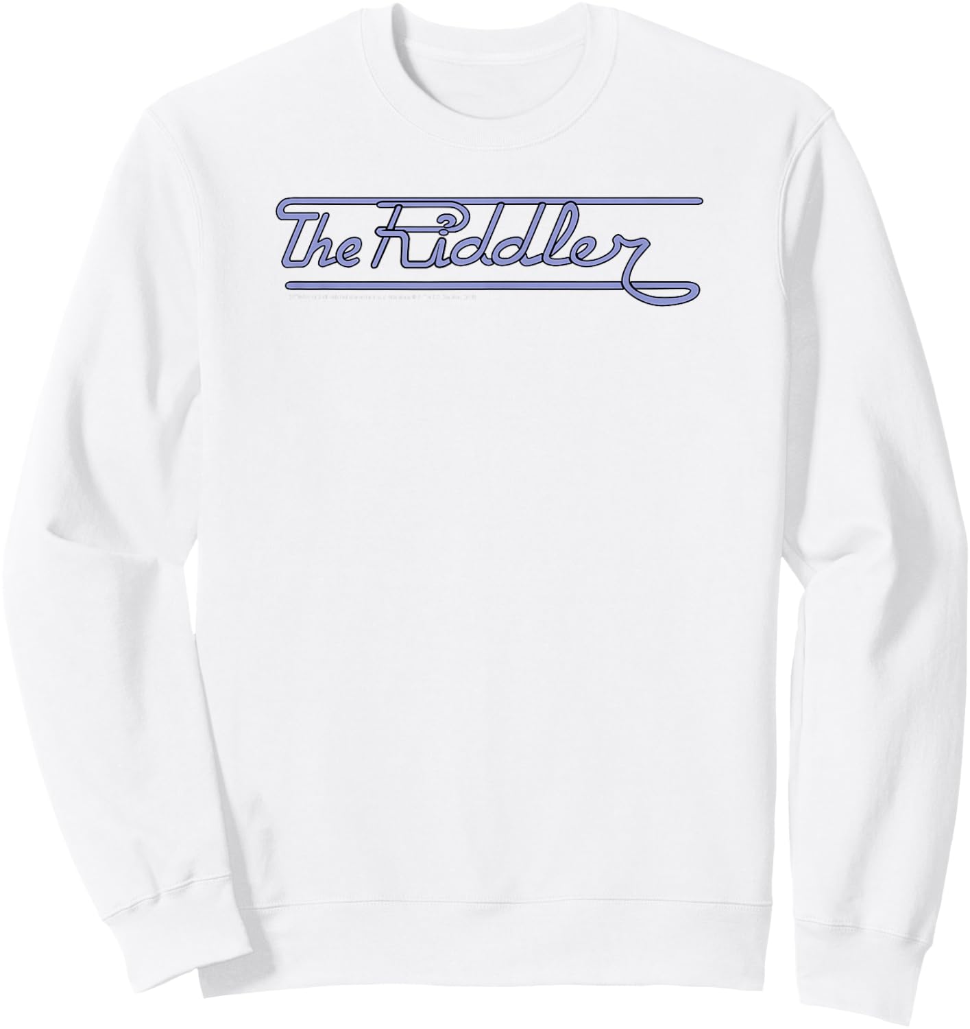 DC Comics Batman The Riddler Vintage Neon Logo Sweatshirt - Sweatshirt | White