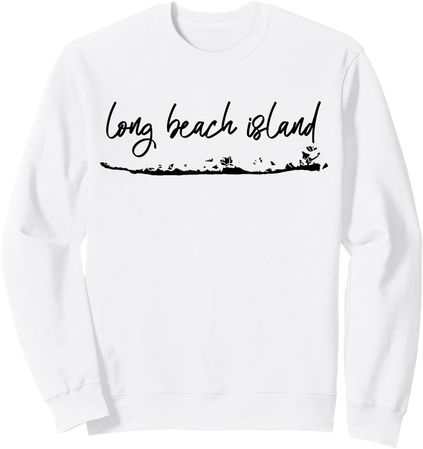 LBI: Long Beach Island, NJ Photo Beach, Ocean, Lighthouse Sweatshirt - Sweatshirt | White
